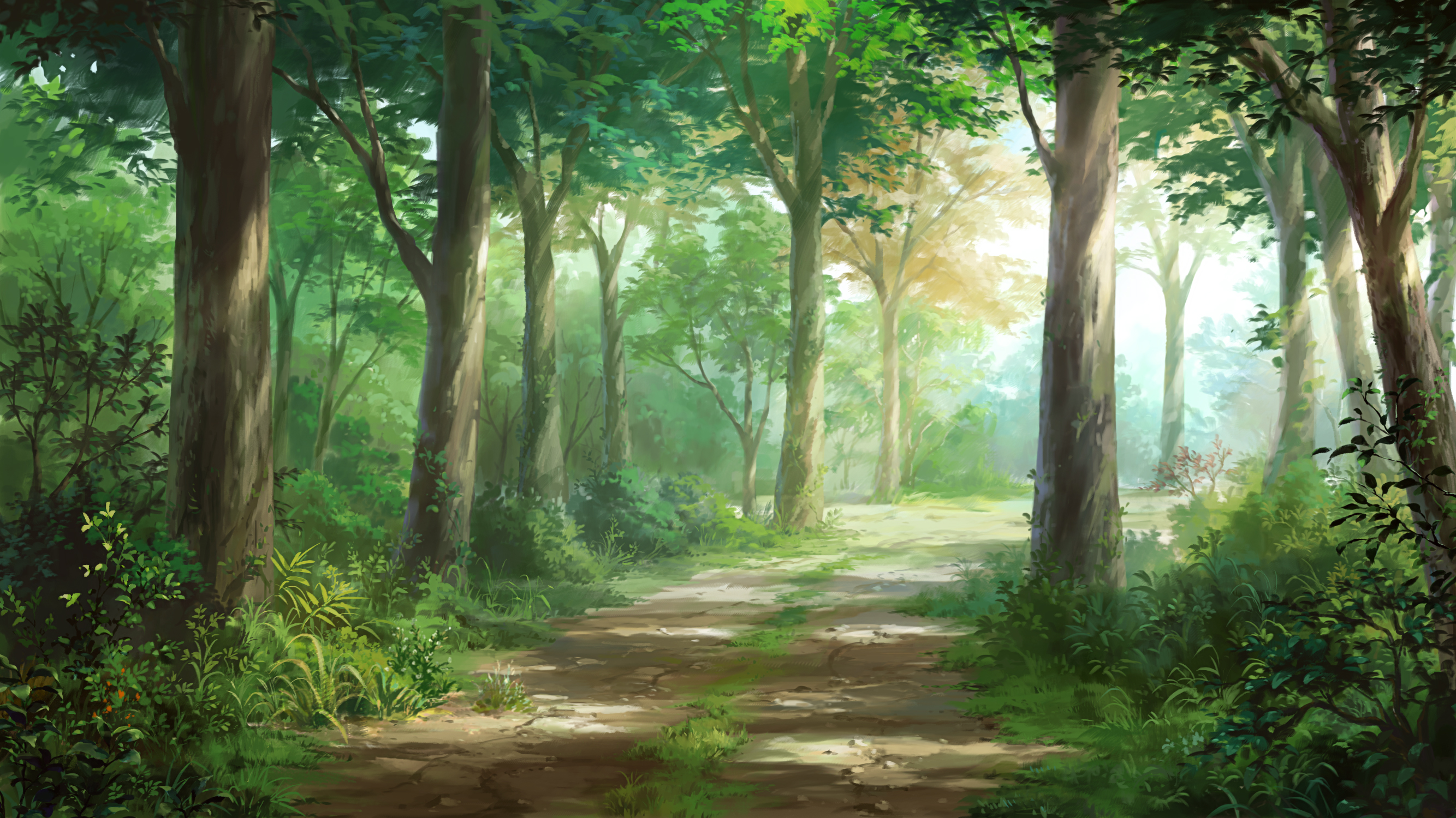 Free download wallpaper Anime, Tree, Path, Original on your PC desktop