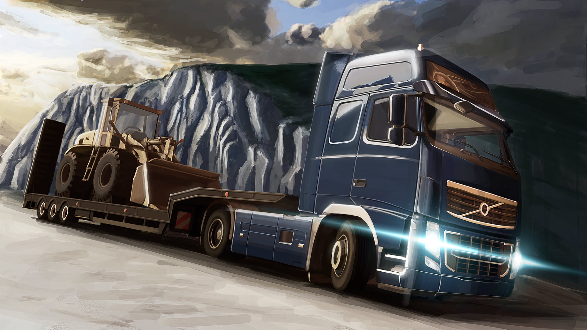 Популярні заставки і фони Euro Truck Simulator 2 на комп'ютер