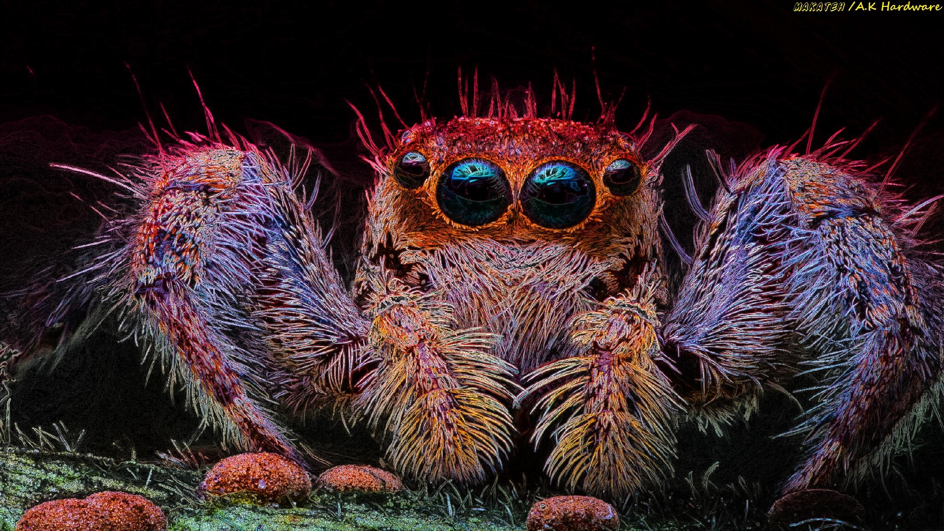 Download mobile wallpaper Jumping Spider, Spiders, Spider, Nature, Animal for free.