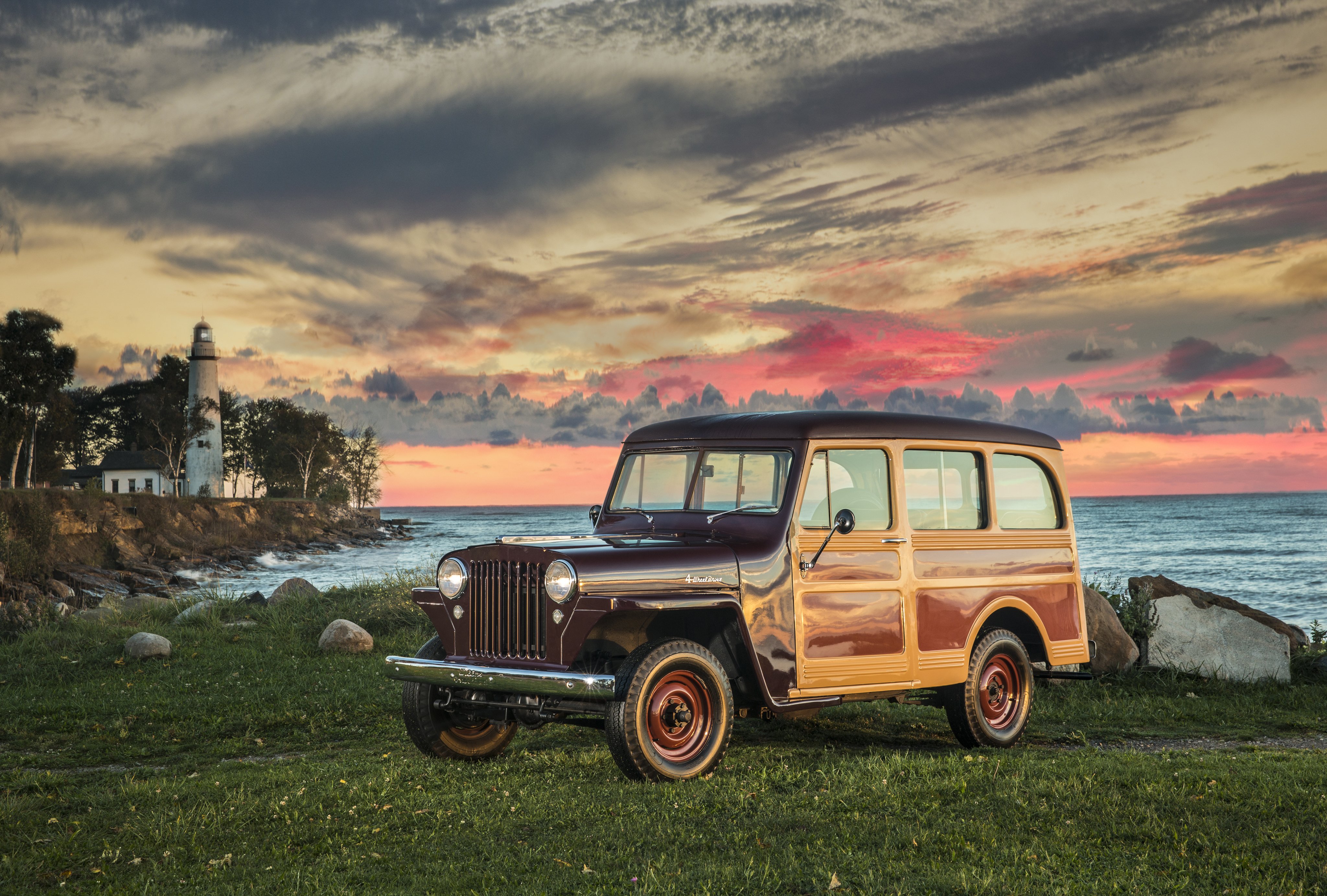 Популярні заставки і фони Willys Jeep Station Wagon на комп'ютер