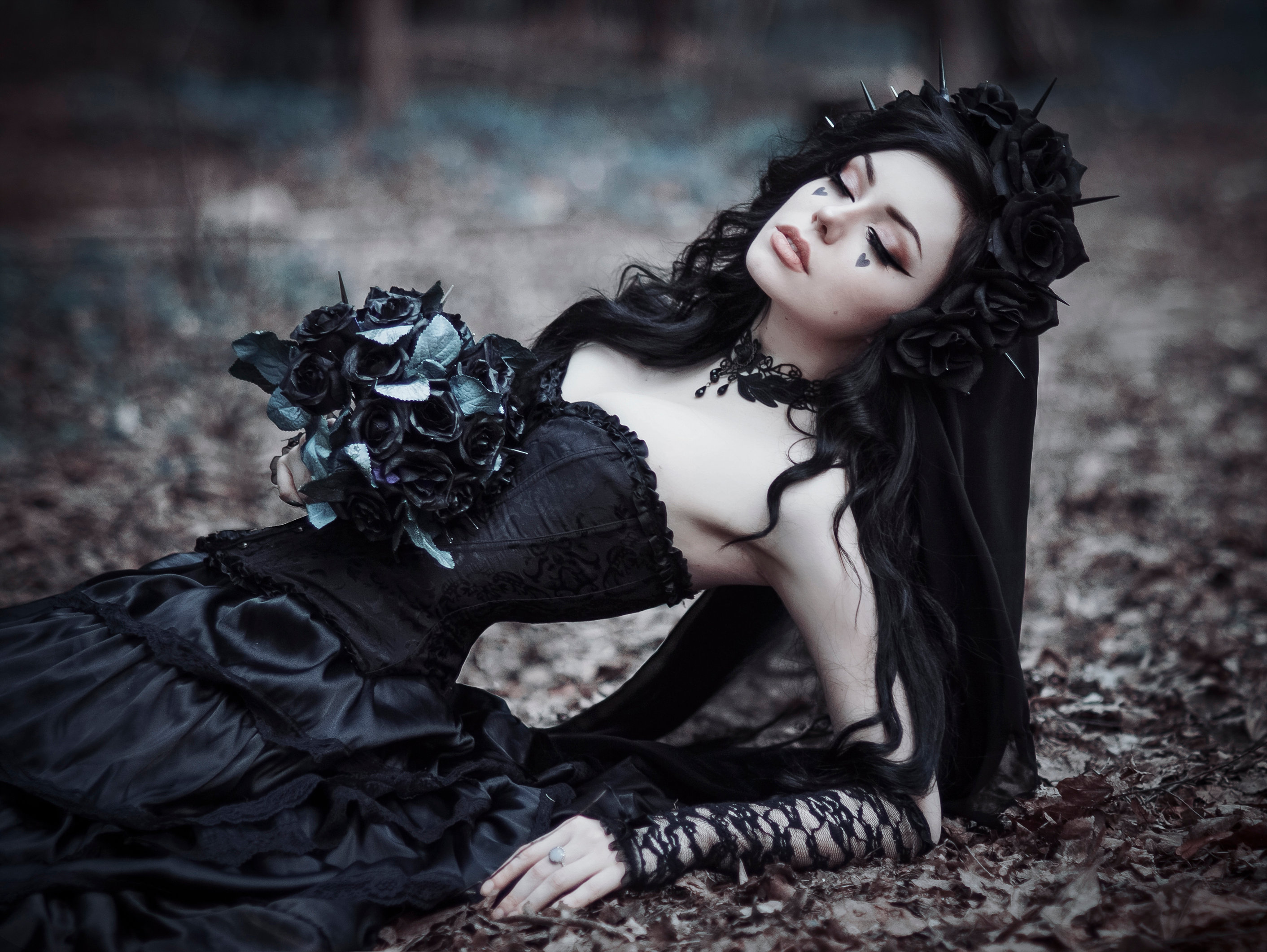 Free download wallpaper Gothic, Dark, Black Dress on your PC desktop