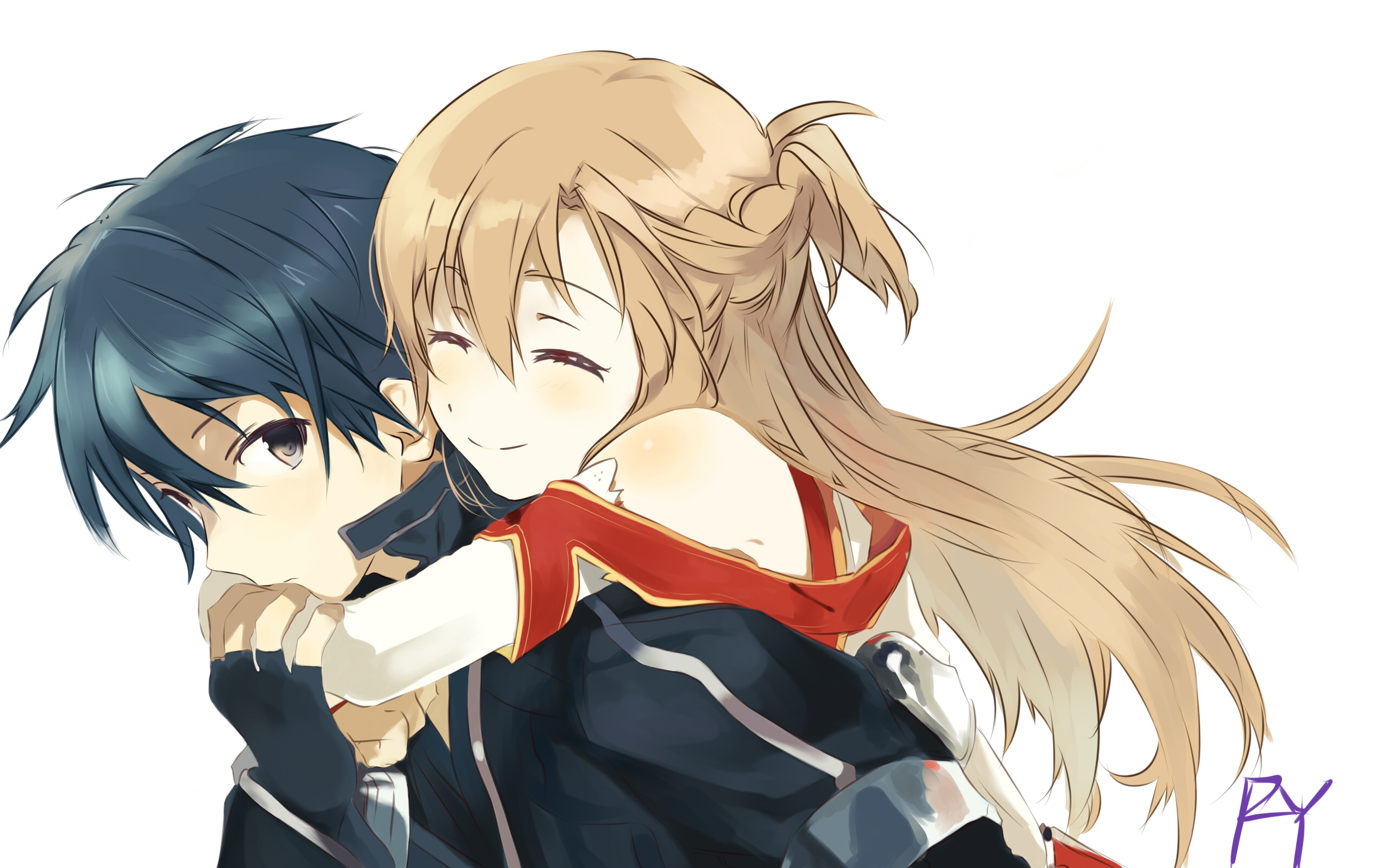 Free download wallpaper Anime, Sword Art Online, Asuna Yuuki, Kazuto Kirigaya on your PC desktop