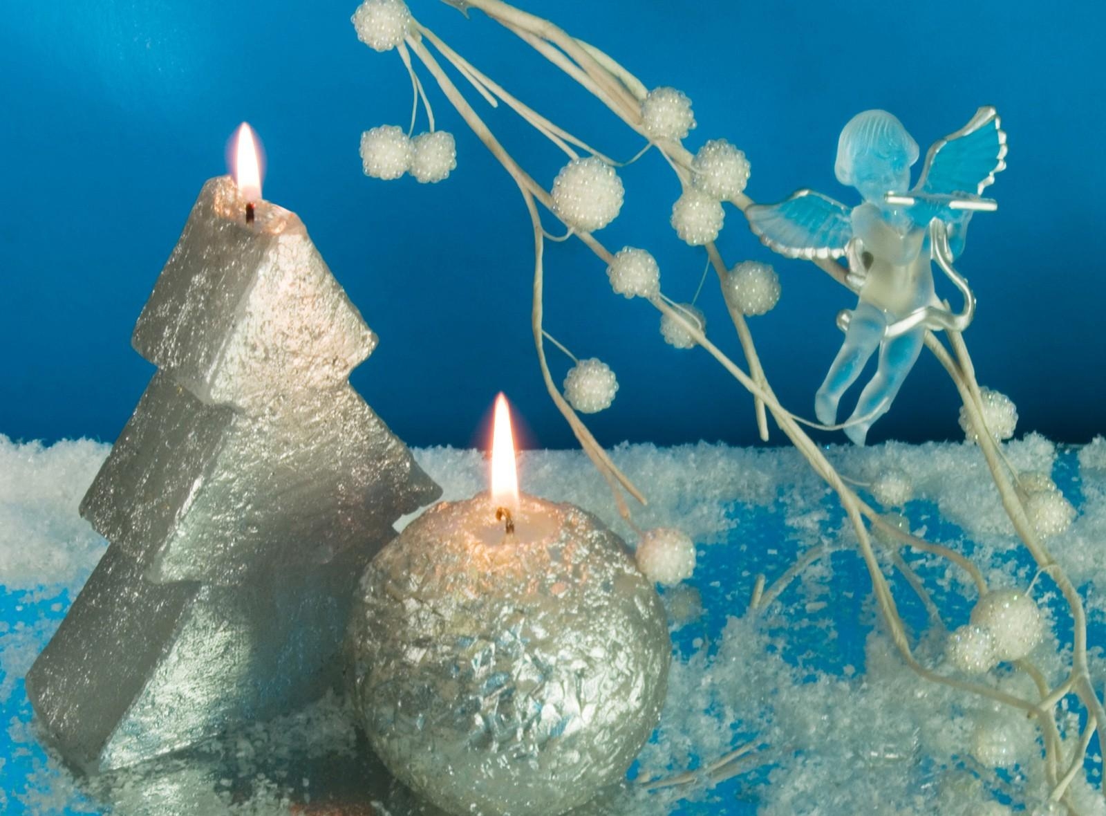 Download mobile wallpaper Christmas, Candle, Silver, Photography for free.