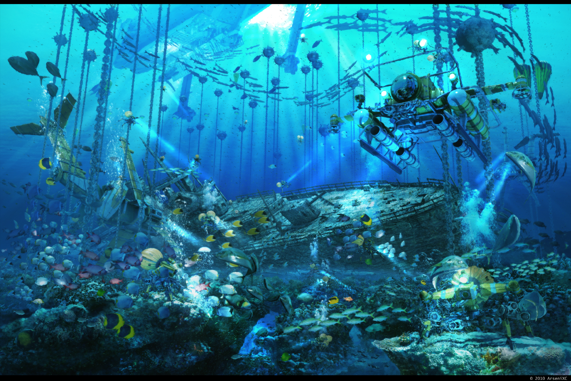774380 Bild herunterladen animes, underwater es ist erwacht - Hintergrundbilder und Bildschirmschoner kostenlos