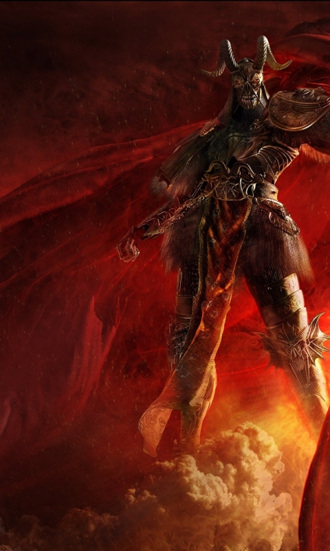 Download mobile wallpaper Fantasy, Fire, Warhammer, Dark, Evil, Demon, Hell for free.