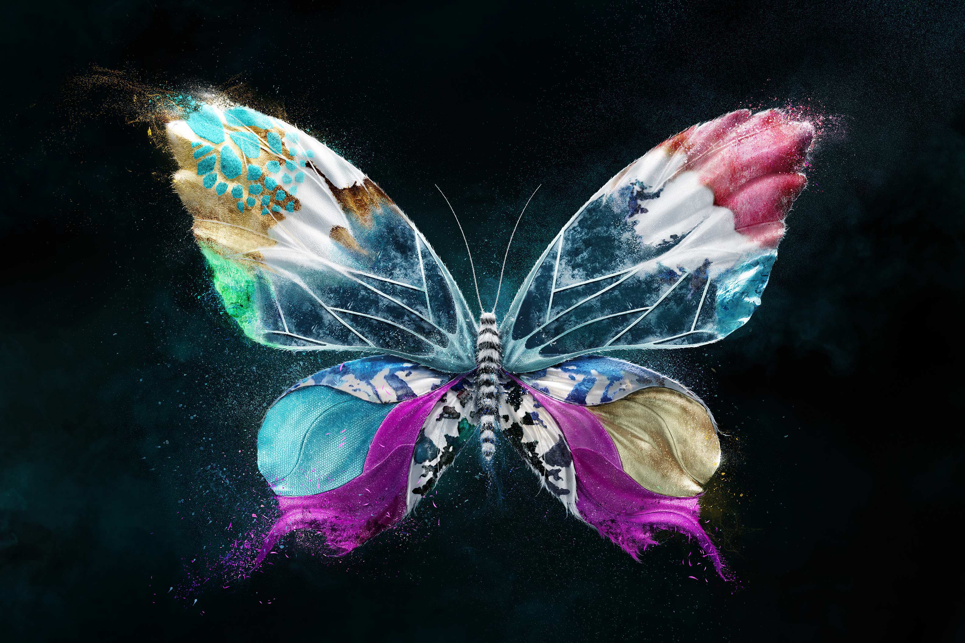 Free download wallpaper Colors, Butterfly, Colorful, Artistic on your PC desktop