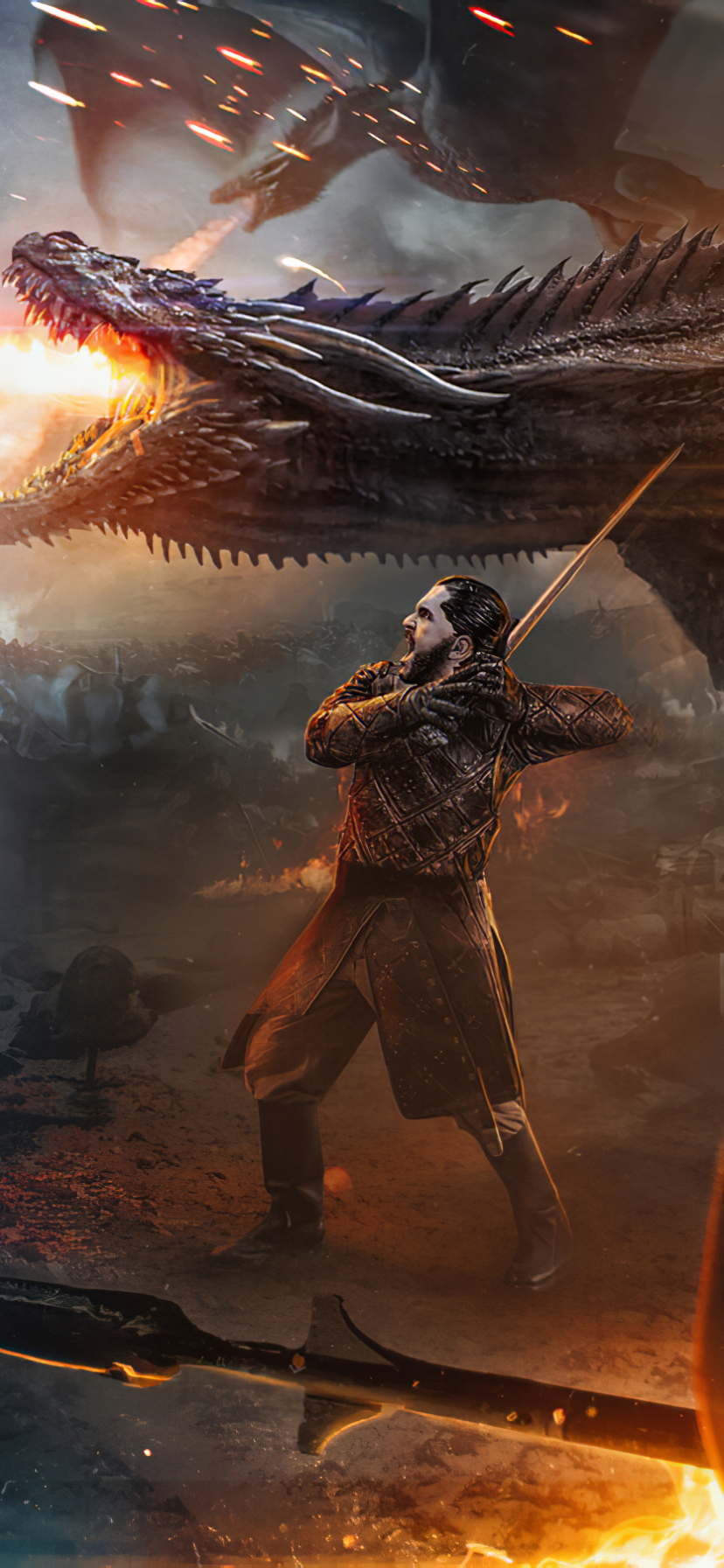 Download mobile wallpaper Game Of Thrones, Tv Show, Jon Snow, Drogon (Game Of Thrones) for free.