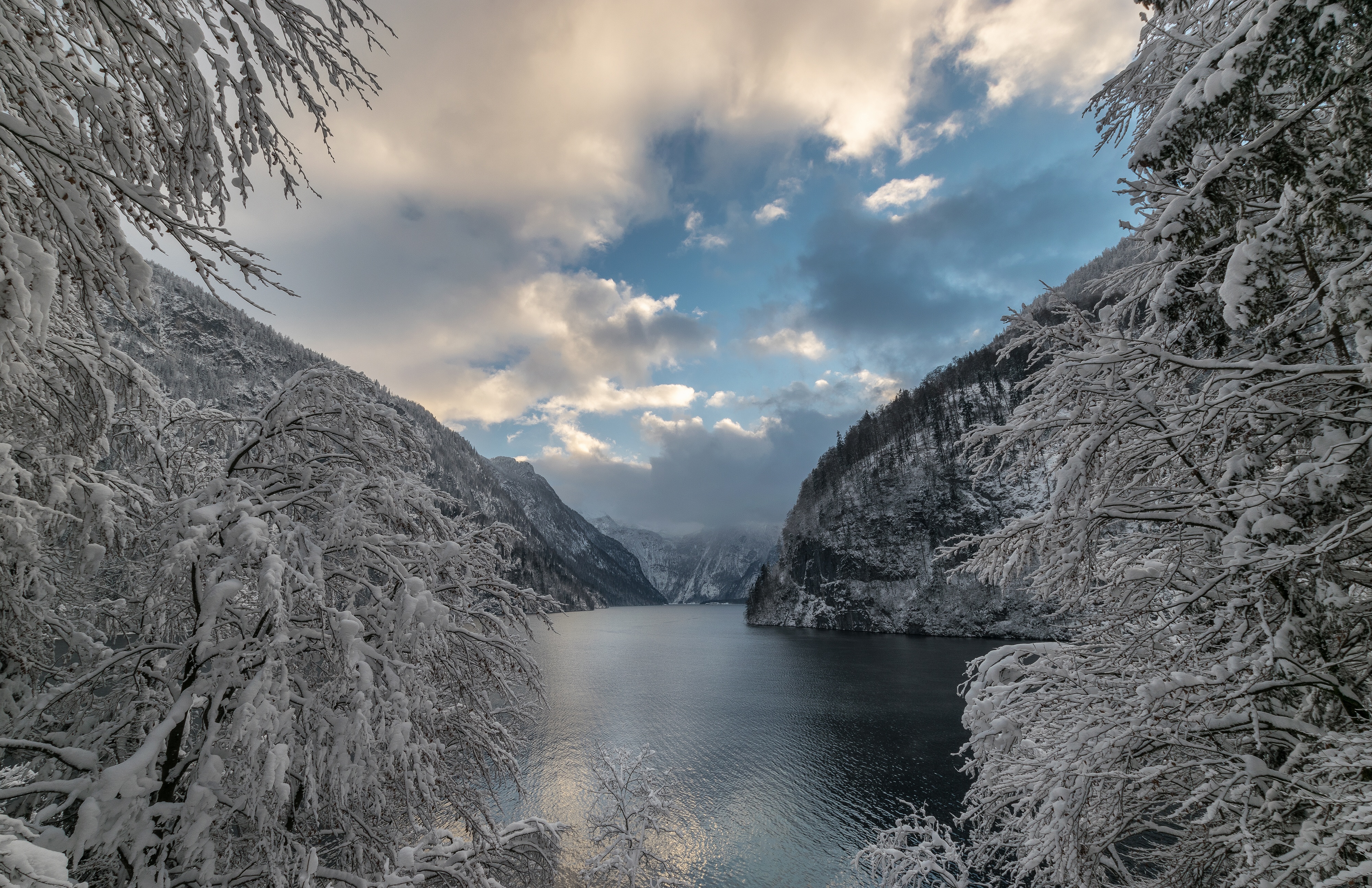 Download mobile wallpaper Winter, Nature, Lakes, Lake, Earth for free.