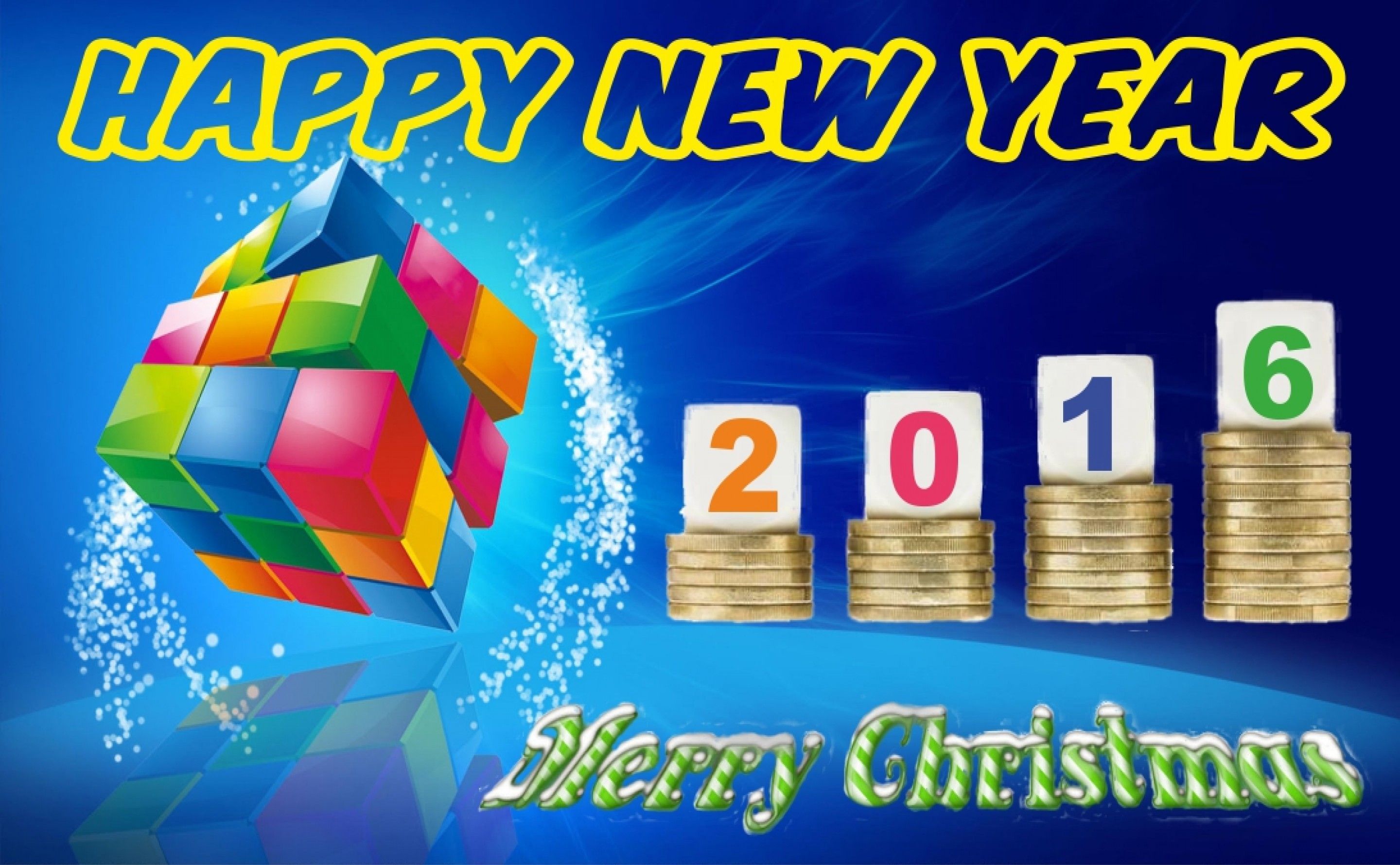Laden Sie das Feiertage, Neujahr, Neujahr 2016-Bild kostenlos auf Ihren PC-Desktop herunter
