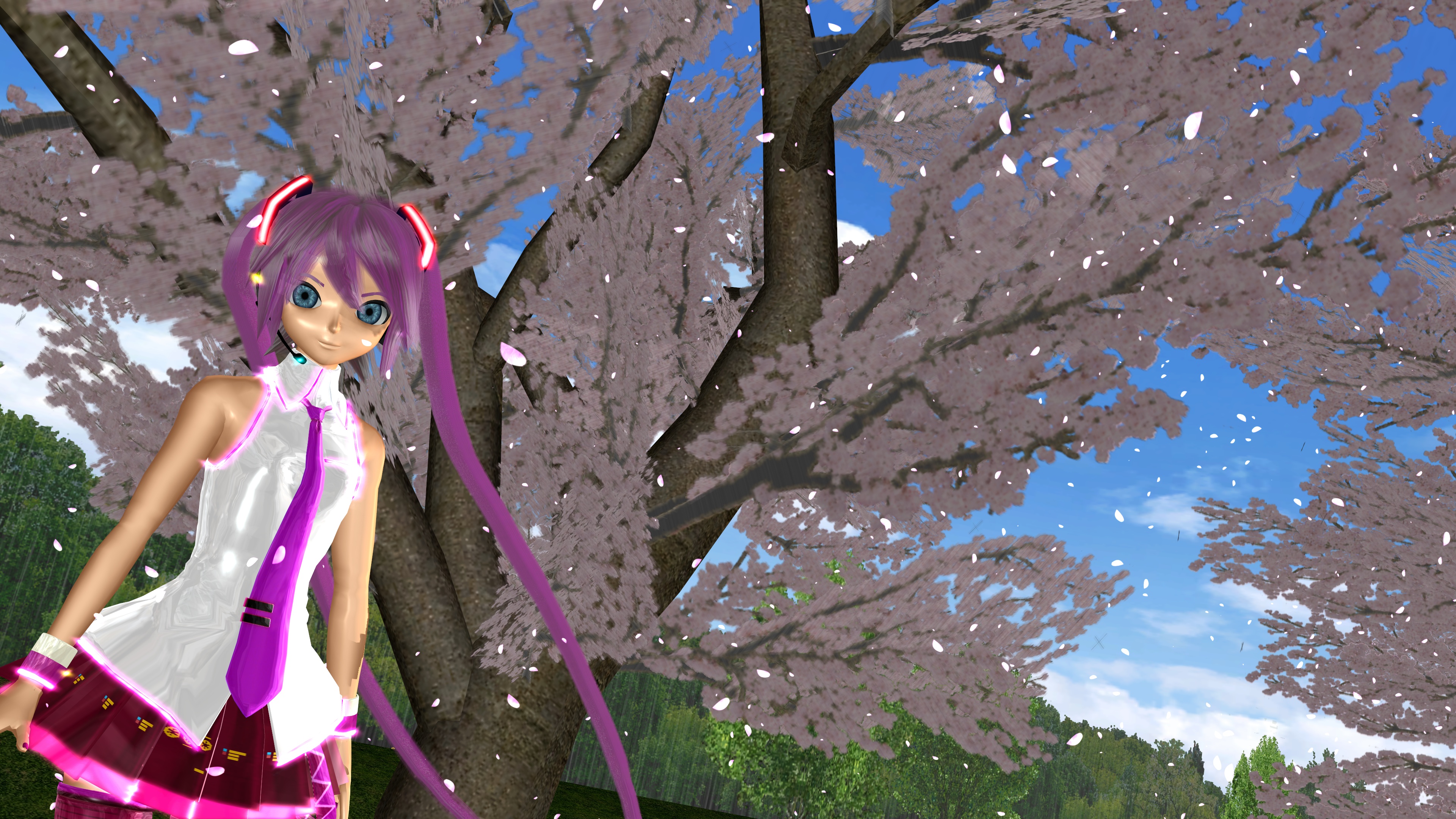 Descarga gratuita de fondo de pantalla para móvil de Sakura, Vocaloid, Animado, Hatsune Miku, Sakura Miku.