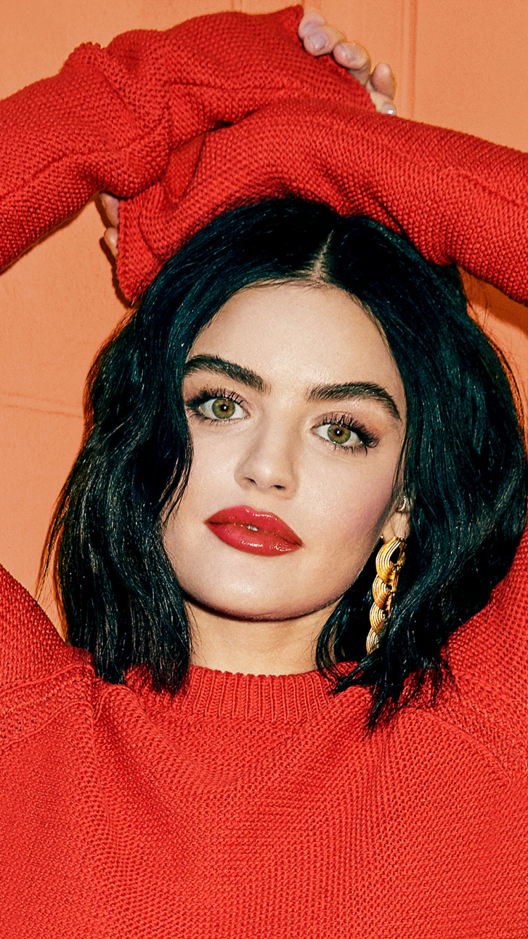 Descarga gratuita de fondo de pantalla para móvil de Americano, Celebridades, Pelo Negro, Actriz, Lápiz Labial, Lucy Hale.