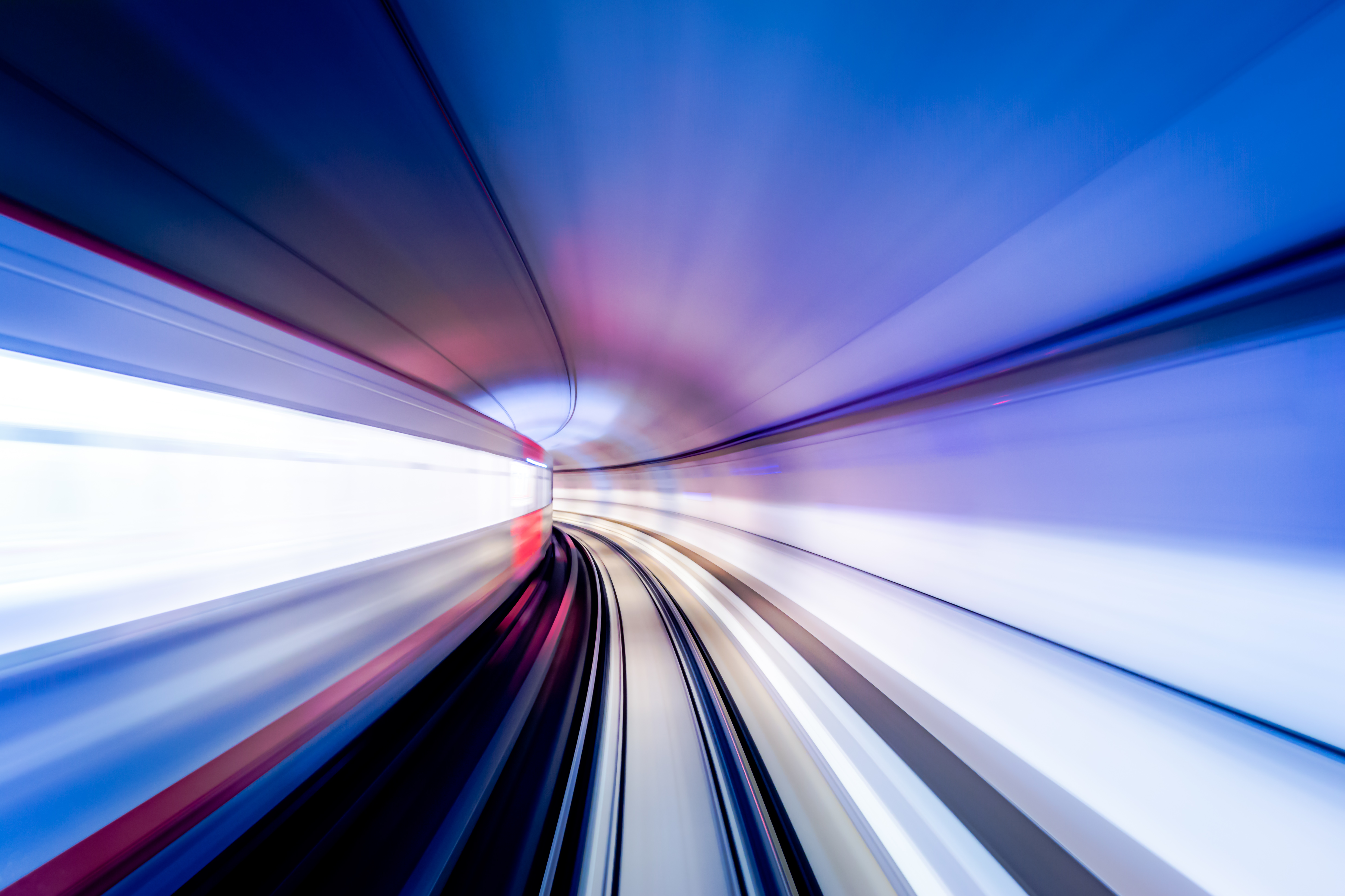 tunnel, miscellanea, miscellaneous, turn, blur, smooth, speed Image for desktop