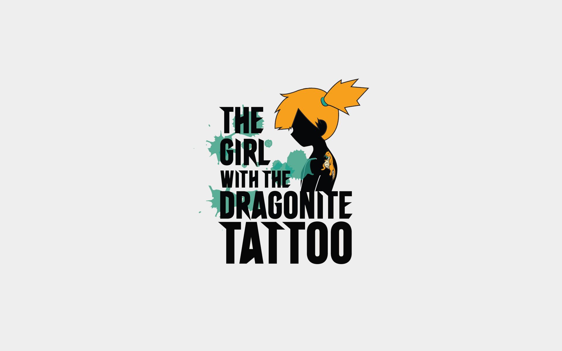 anime, crossover, dragonite (pokémon), misty (pokémon), pokémon, the girl with the dragon tattoo