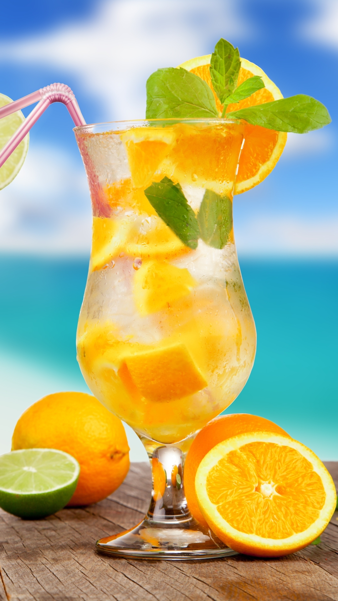 Download mobile wallpaper Food, Summer, Glass, Fruit, Drink, Cocktail, Orange (Fruit) for free.