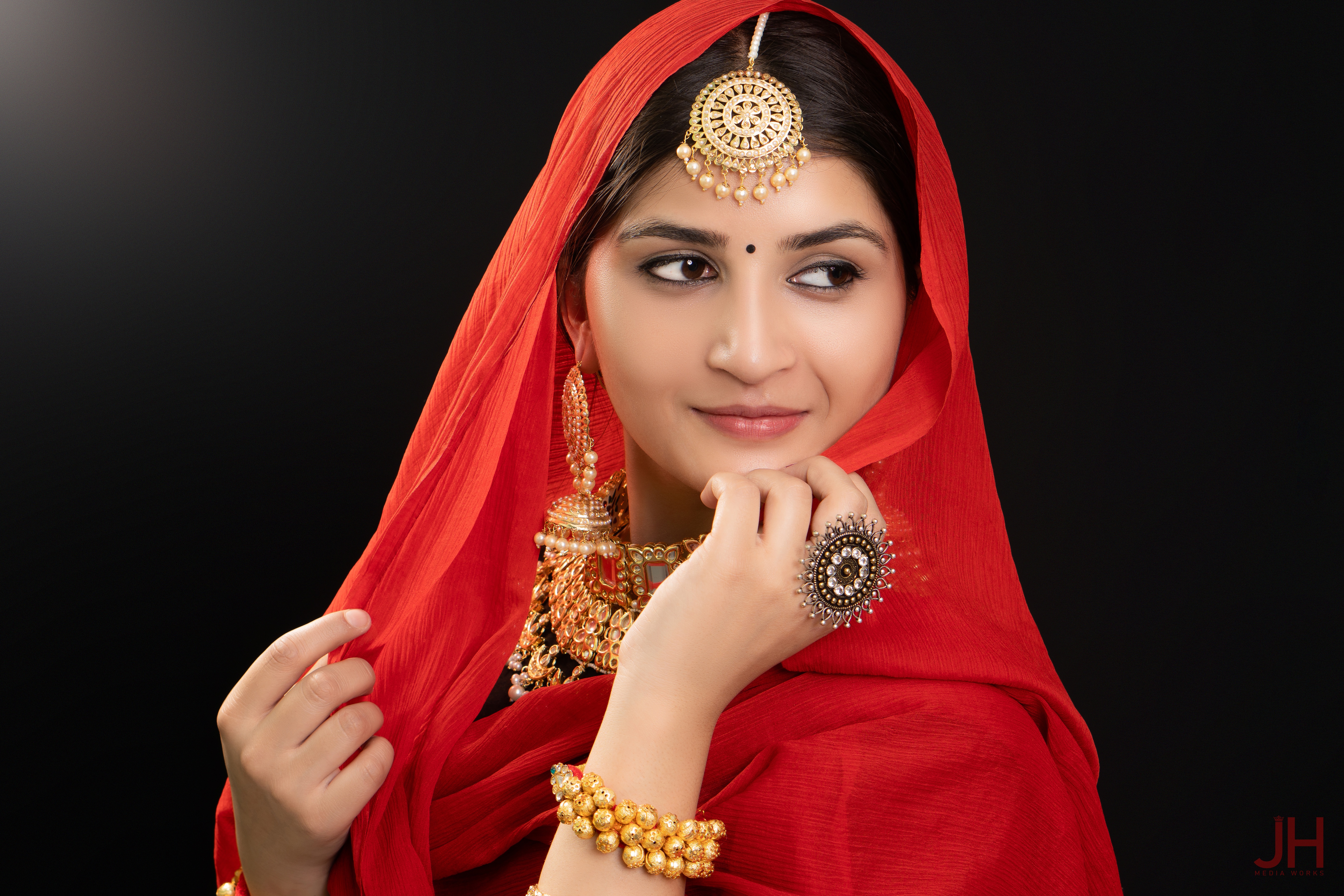 Free download wallpaper Jewelry, Model, Women, Earrings, Indian, Brown Eyes, Black Hair on your PC desktop
