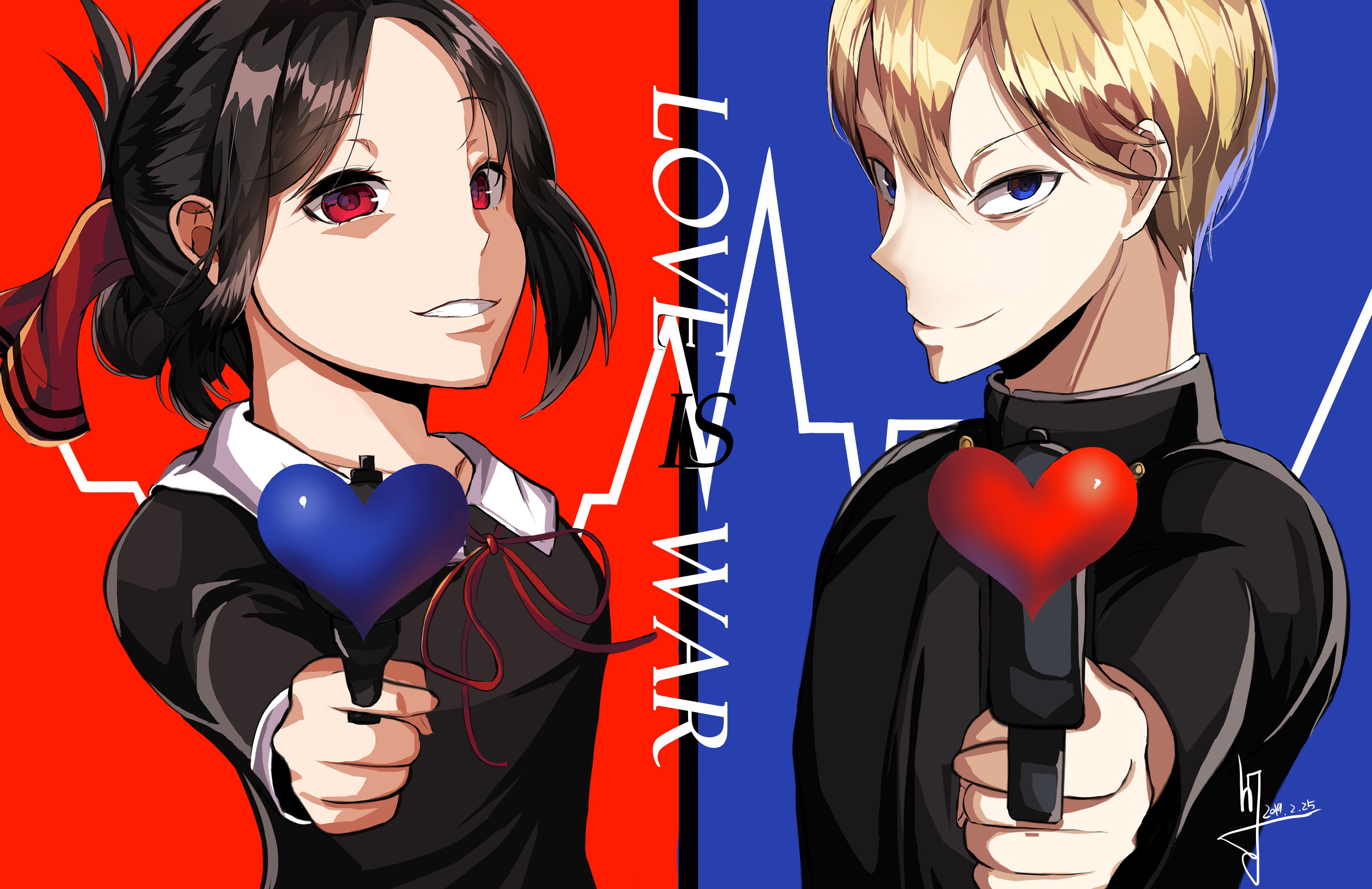 Download mobile wallpaper Anime, Kaguya Sama: Love Is War, Kaguya Shinomiya, Miyuki Shirogane for free.