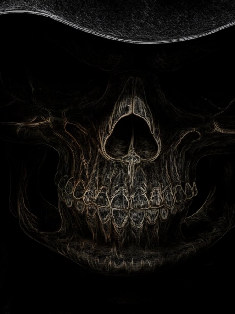 Download mobile wallpaper Dark, Skull, Horror for free.