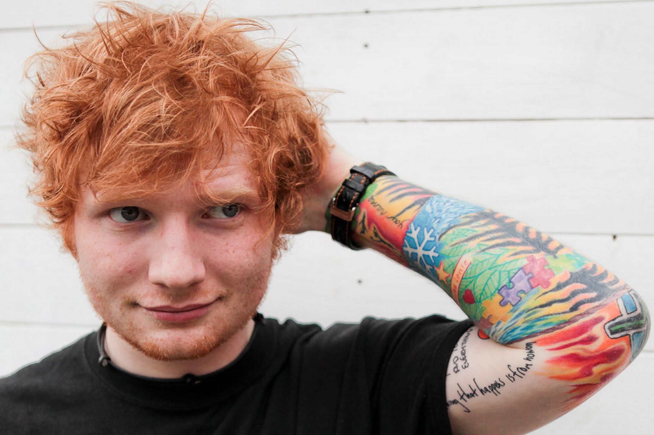 Free download wallpaper Music, Tattoo, Singer, English, Ed Sheeran on your PC desktop