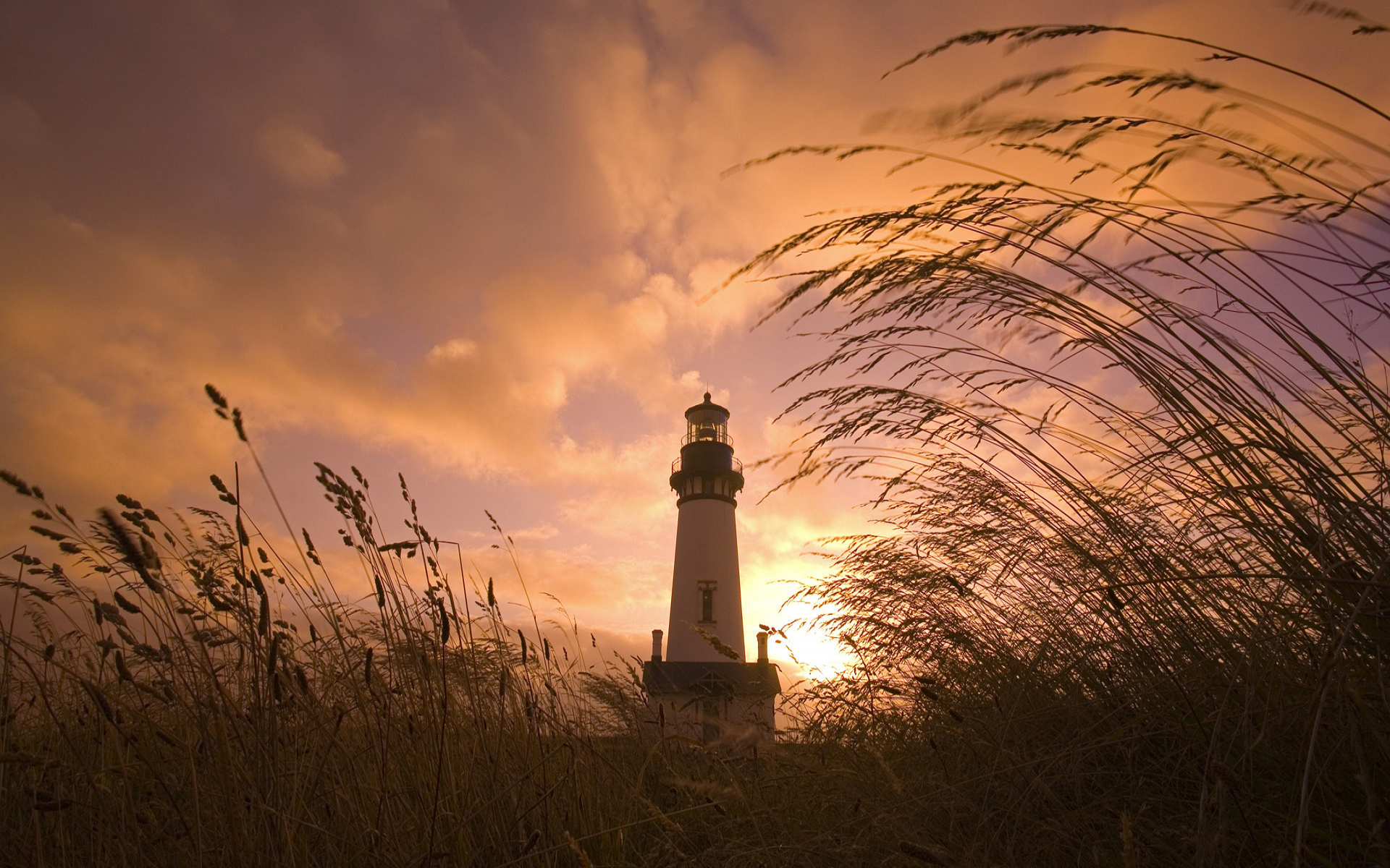 man made, lighthouse, sunrise, sunset