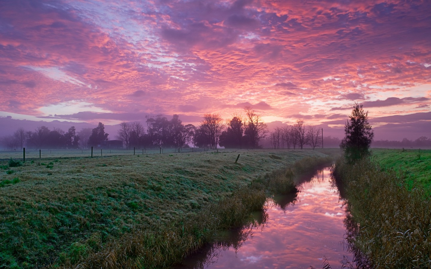 Laden Sie das Flüsse, Landschaft, Sunset, Sky, Clouds-Bild kostenlos auf Ihren PC-Desktop herunter