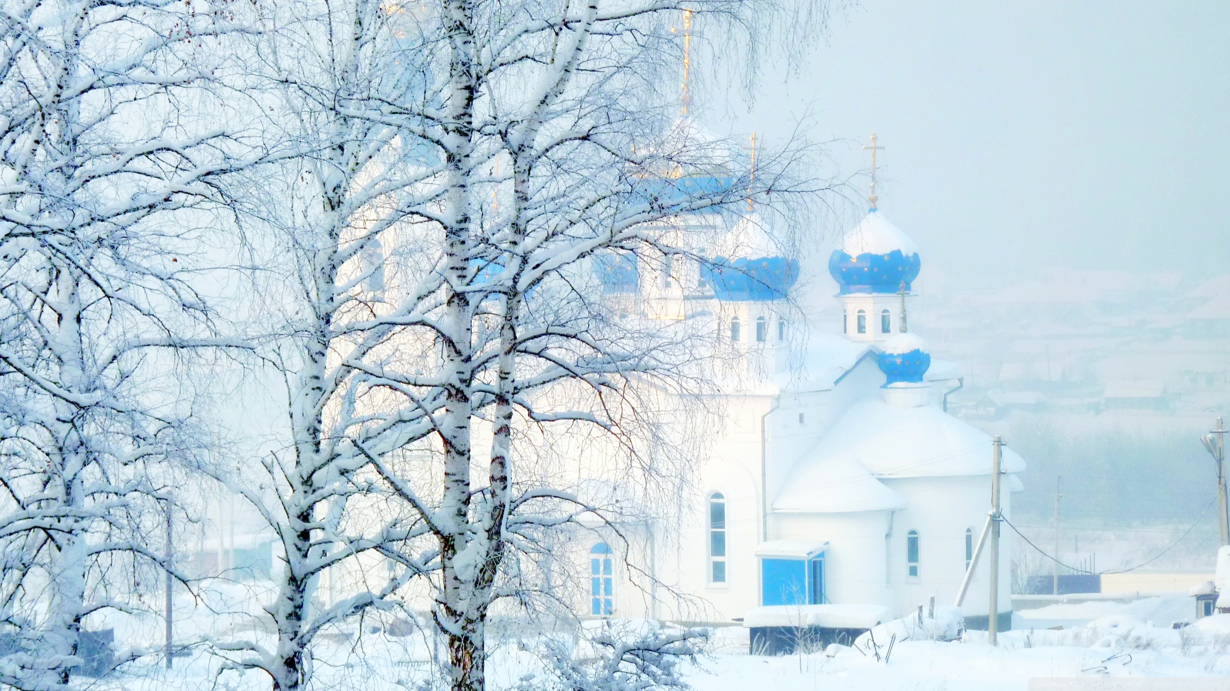 Download mobile wallpaper Winter, Snow, Tree, Russia, Church, Churches, Religious for free.