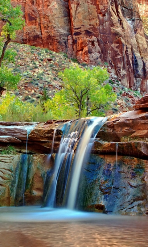 Download mobile wallpaper Canyon, Waterfalls, Waterfall, Earth for free.