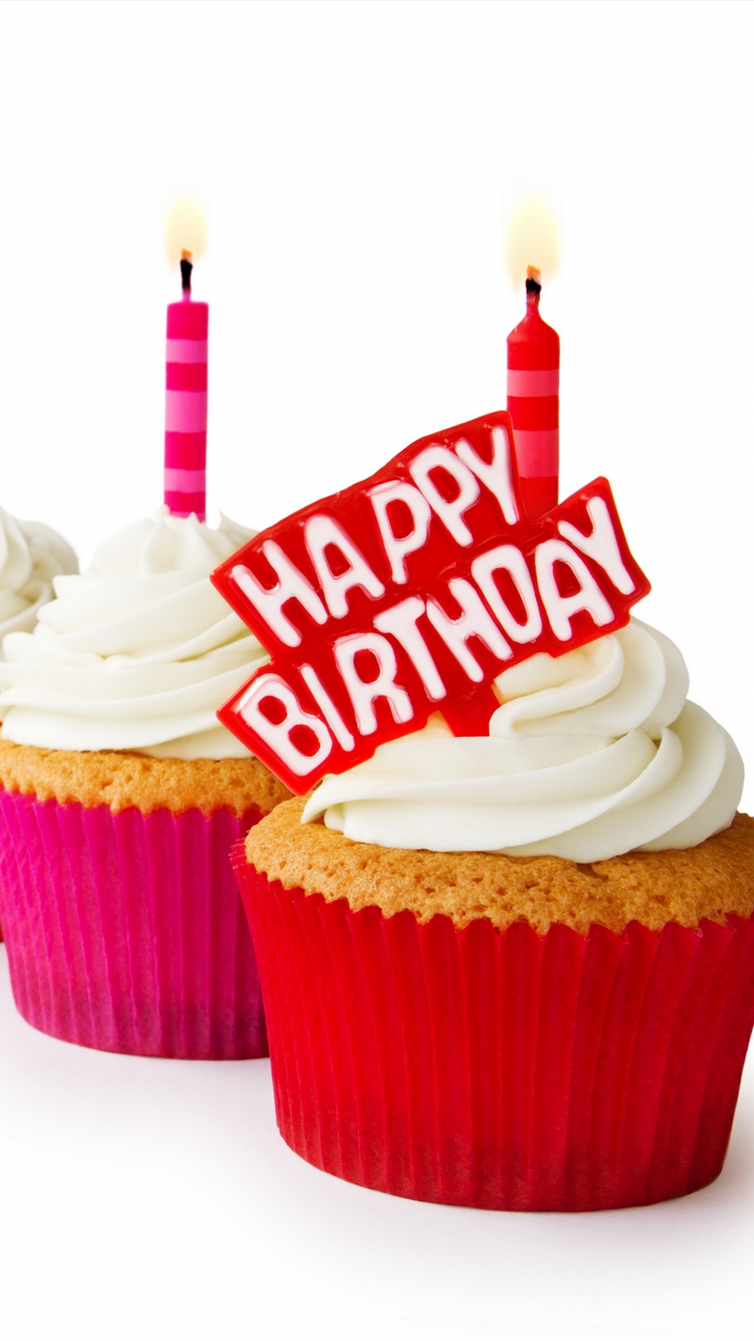 Handy-Wallpaper Feiertage, Bunt, Kerze, Cupcake, Geburtstag, Alles Gute Zum Geburtstag kostenlos herunterladen.