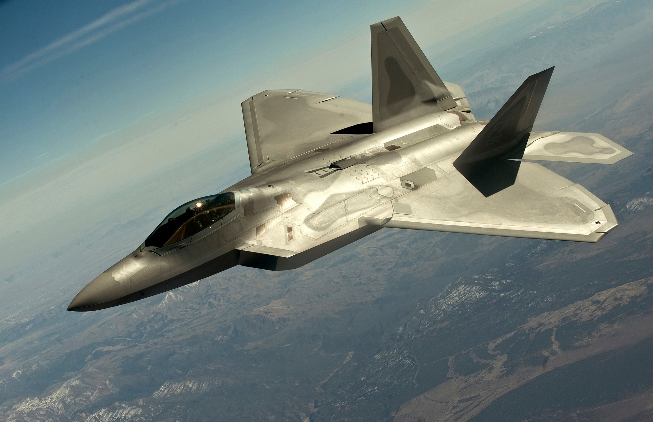 Laden Sie das Militär, Lockheed Martin F 22 Raptor, Düsenjäger-Bild kostenlos auf Ihren PC-Desktop herunter