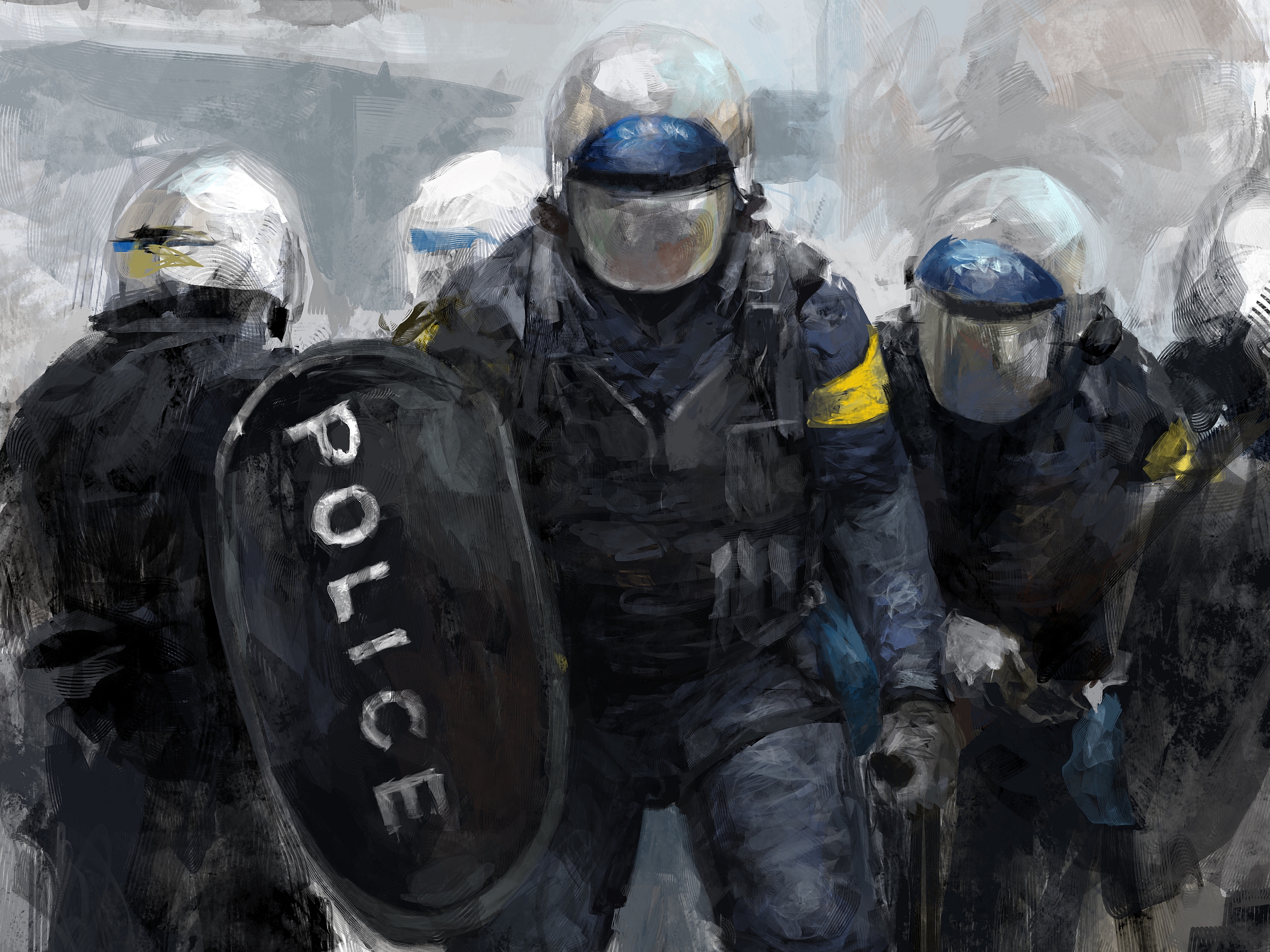 Free download wallpaper Artistic, Police on your PC desktop