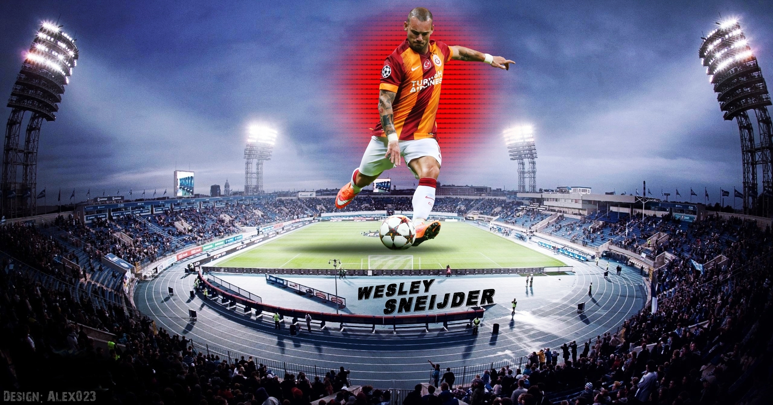 Free download wallpaper Sports, Soccer, Galatasaray S K, Wesley Sneijder on your PC desktop
