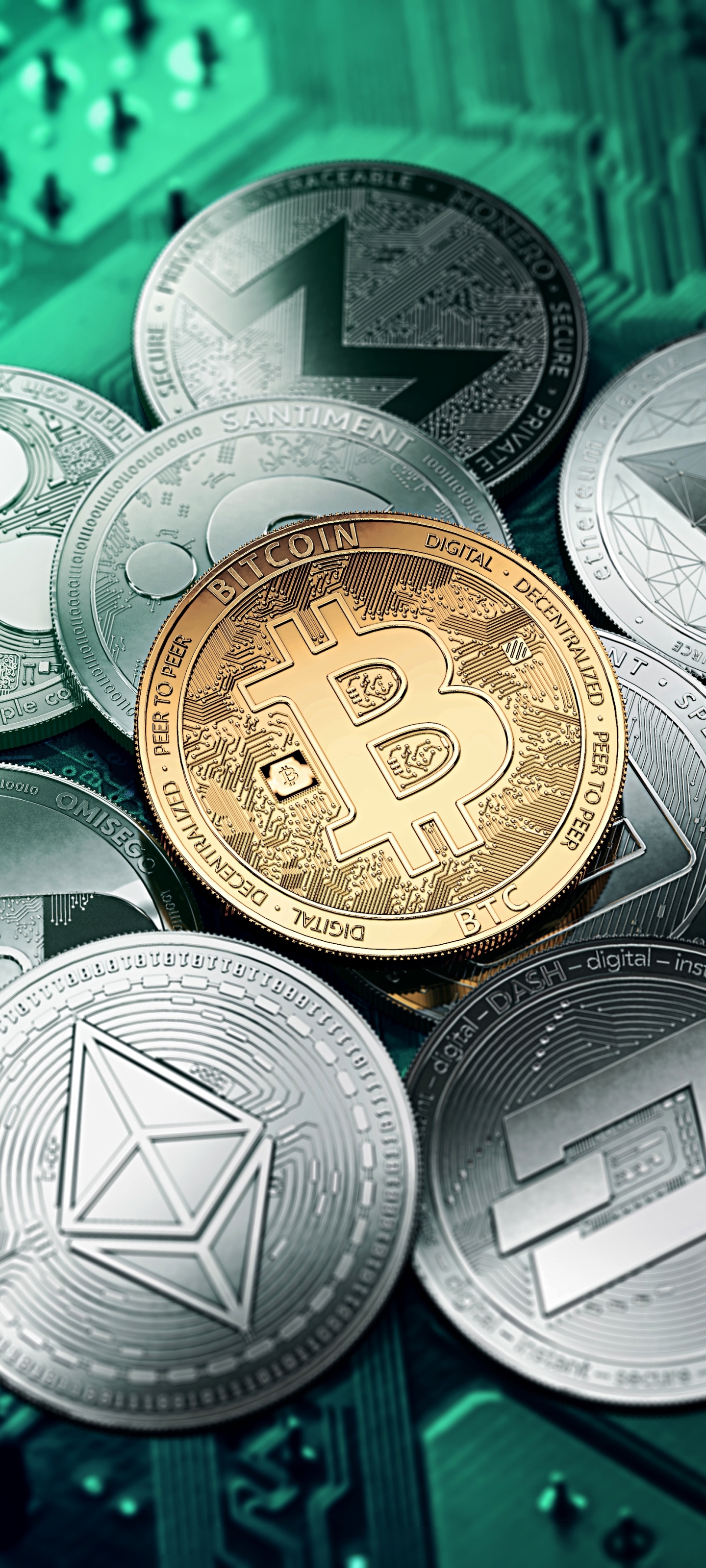 Handy-Wallpaper Geld, Münze, Technologie, Kryptowährung, Bitcoin kostenlos herunterladen.