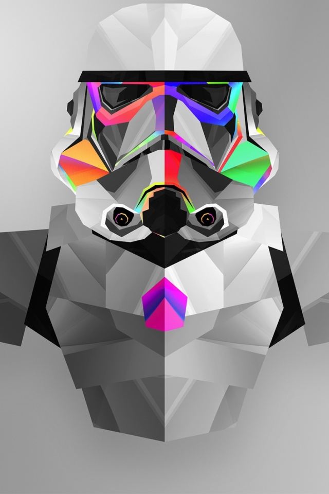 Download mobile wallpaper Abstract, Star Wars, Facets, Stormtrooper for free.