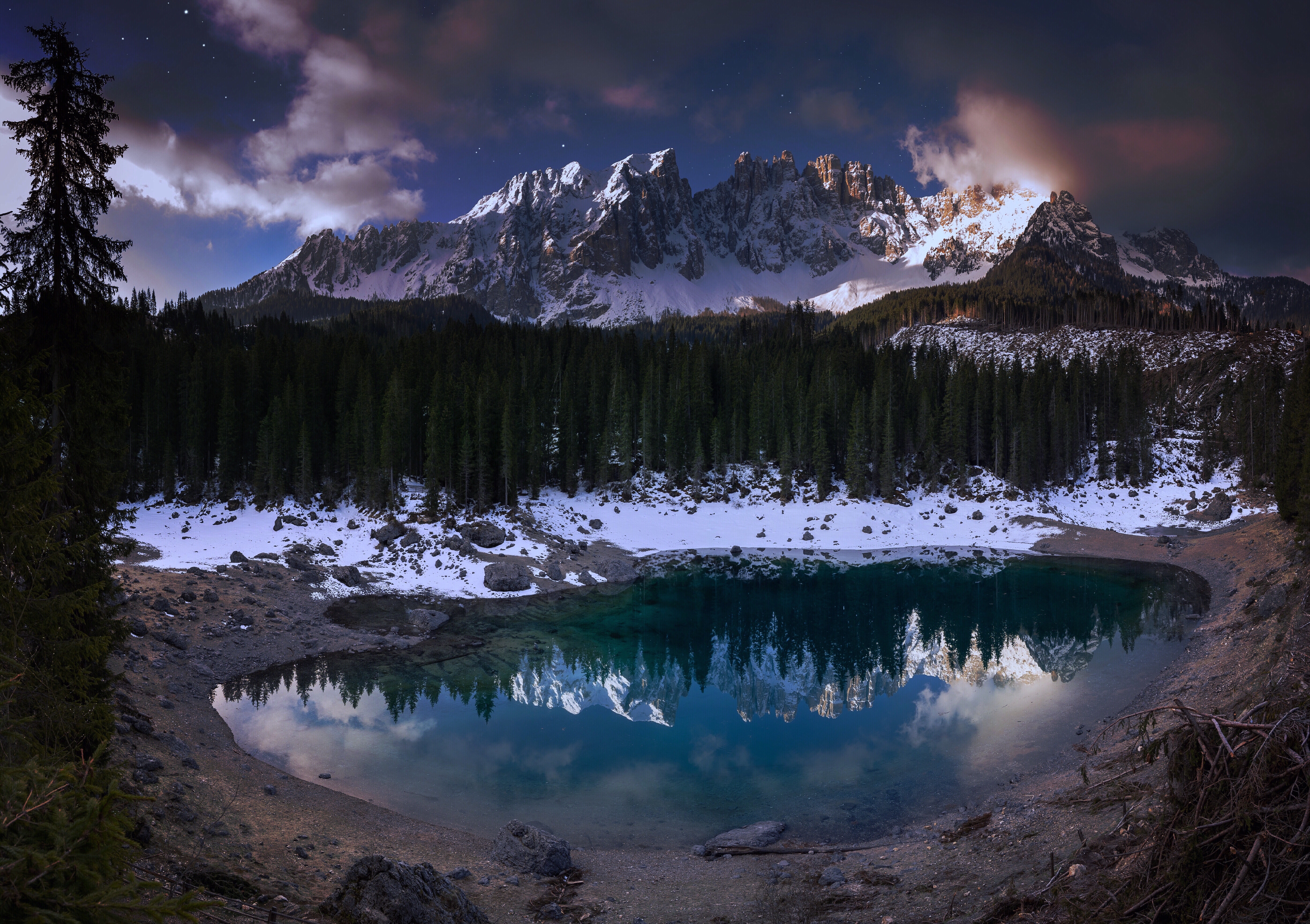 Free download wallpaper Lakes, Mountain, Lake, Reflection, Forest, Earth on your PC desktop