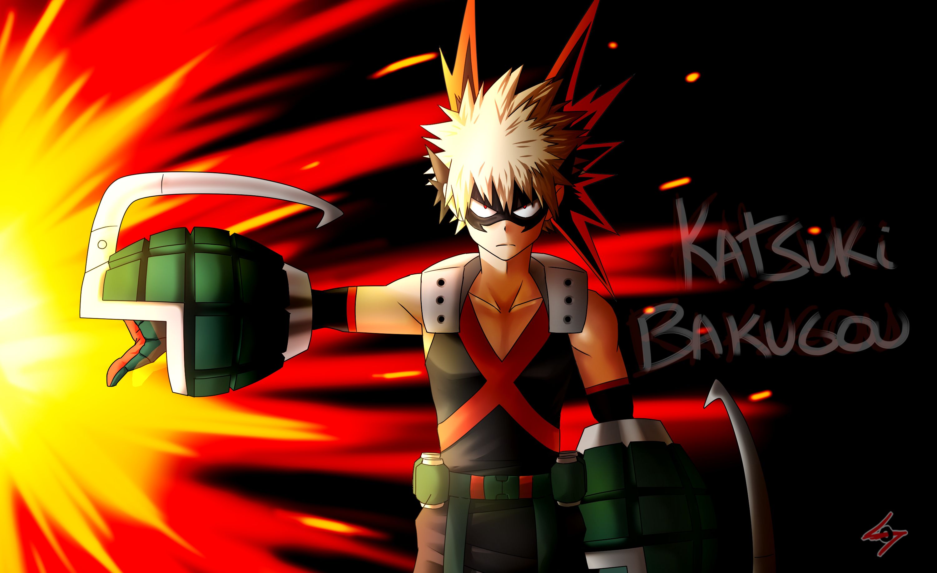 Handy-Wallpaper Animes, Katsuki Bakugou, Boku No Hero Academia kostenlos herunterladen.