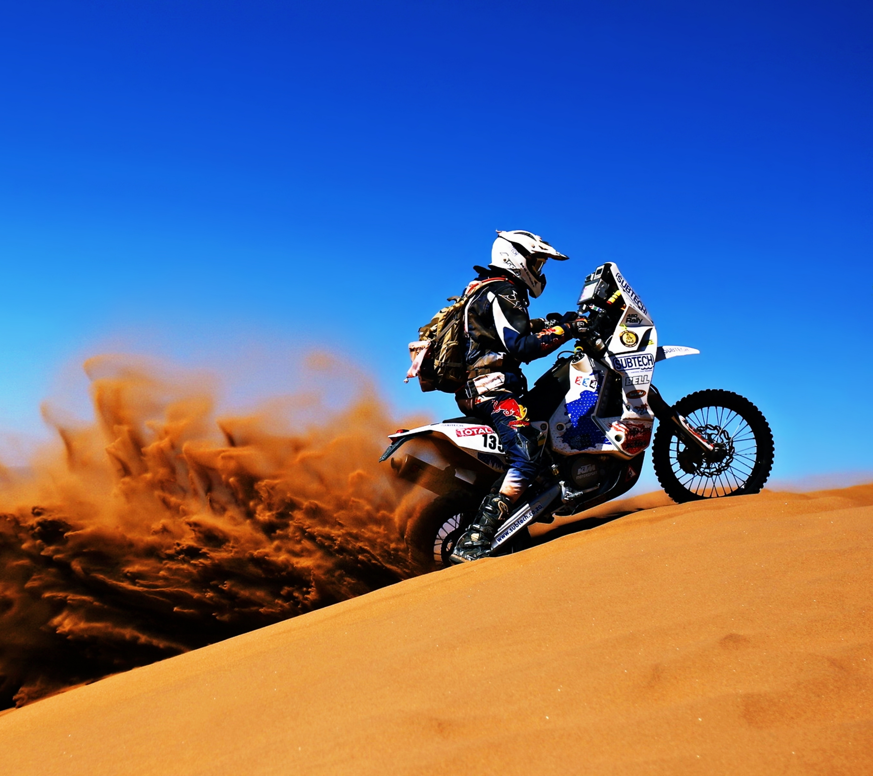 1096043 baixar papel de parede esportes, corrida, motocross, bicicleta, duna, deserto, áfrica, rally dakar, areia - protetores de tela e imagens gratuitamente