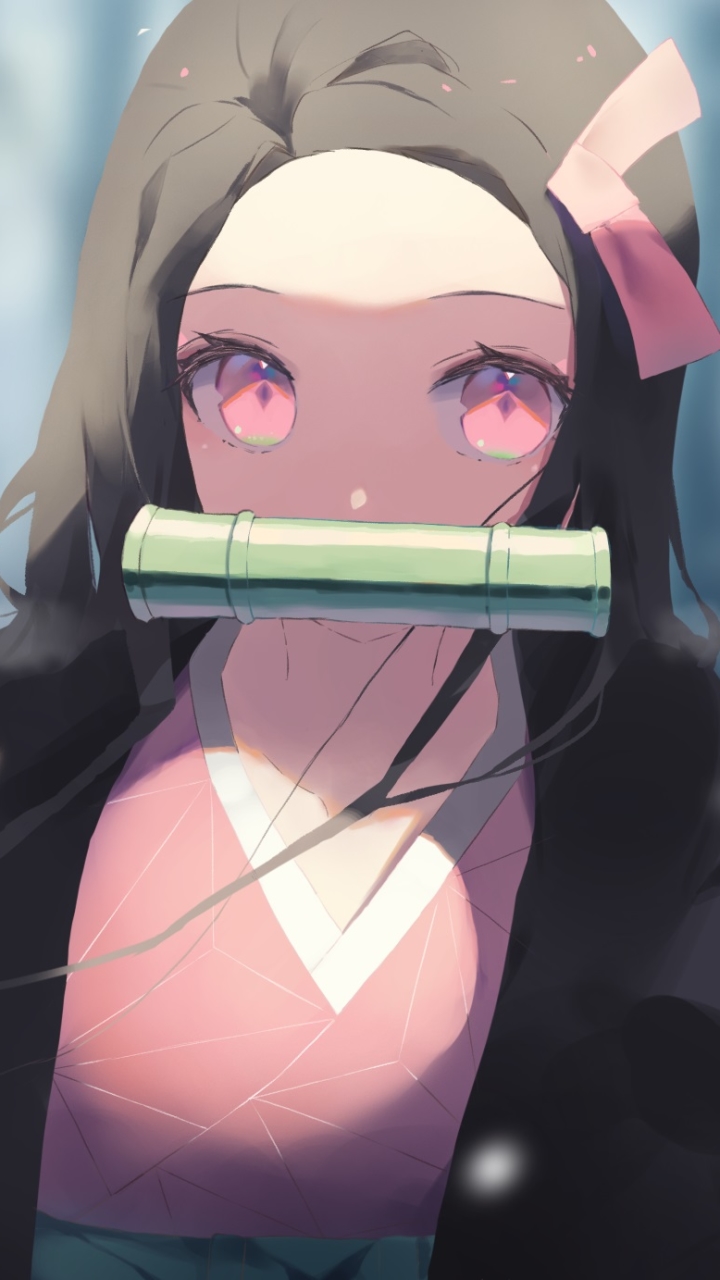 Handy-Wallpaper Animes, Nezuko Kamado, Demon Slayer kostenlos herunterladen.