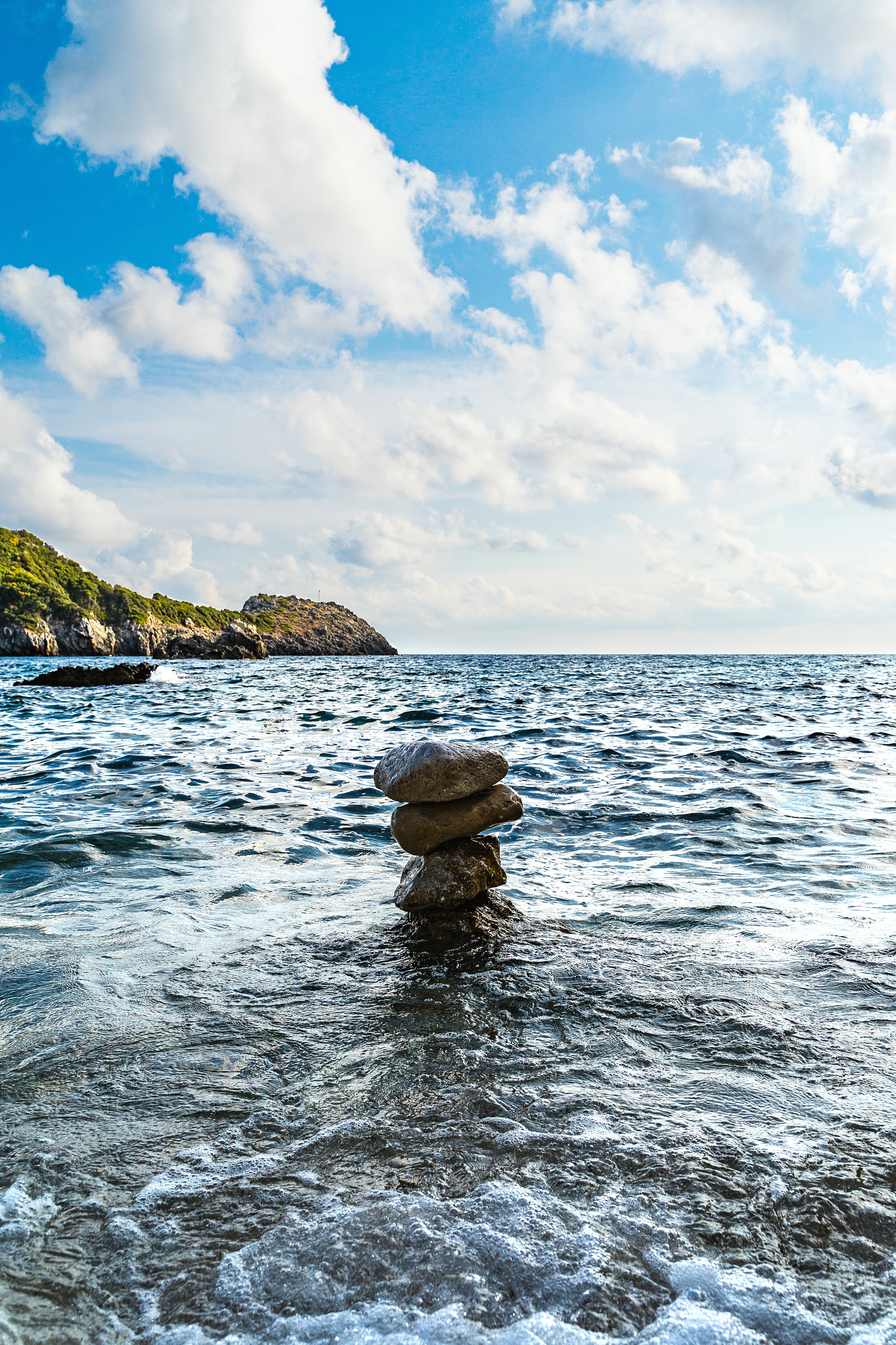 Download mobile wallpaper Rocks, Stones, Waves, Nature, Landscape for free.