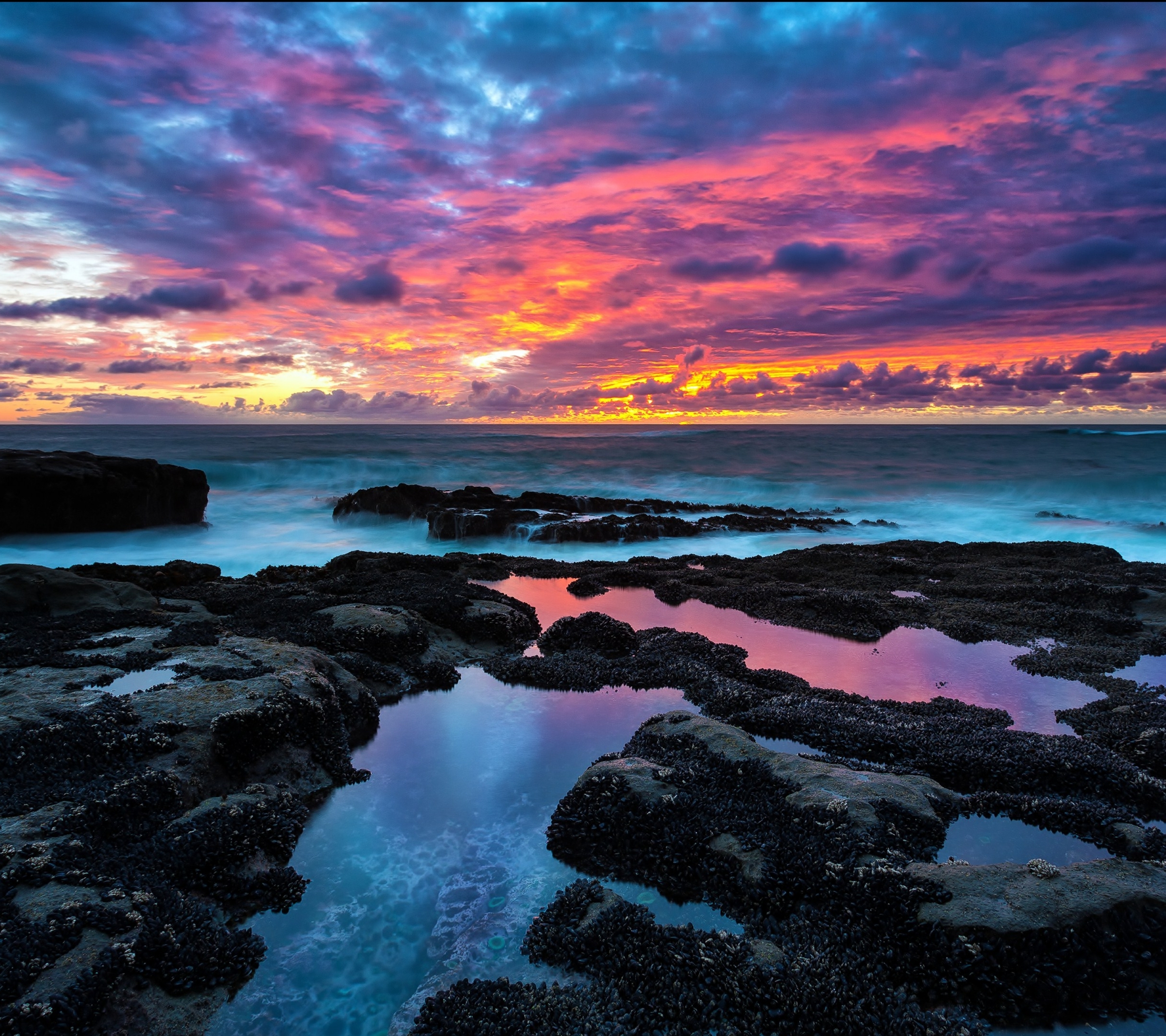 Descarga gratuita de fondo de pantalla para móvil de Cielo, Mar, Océano, Atardecer, Tierra/naturaleza.