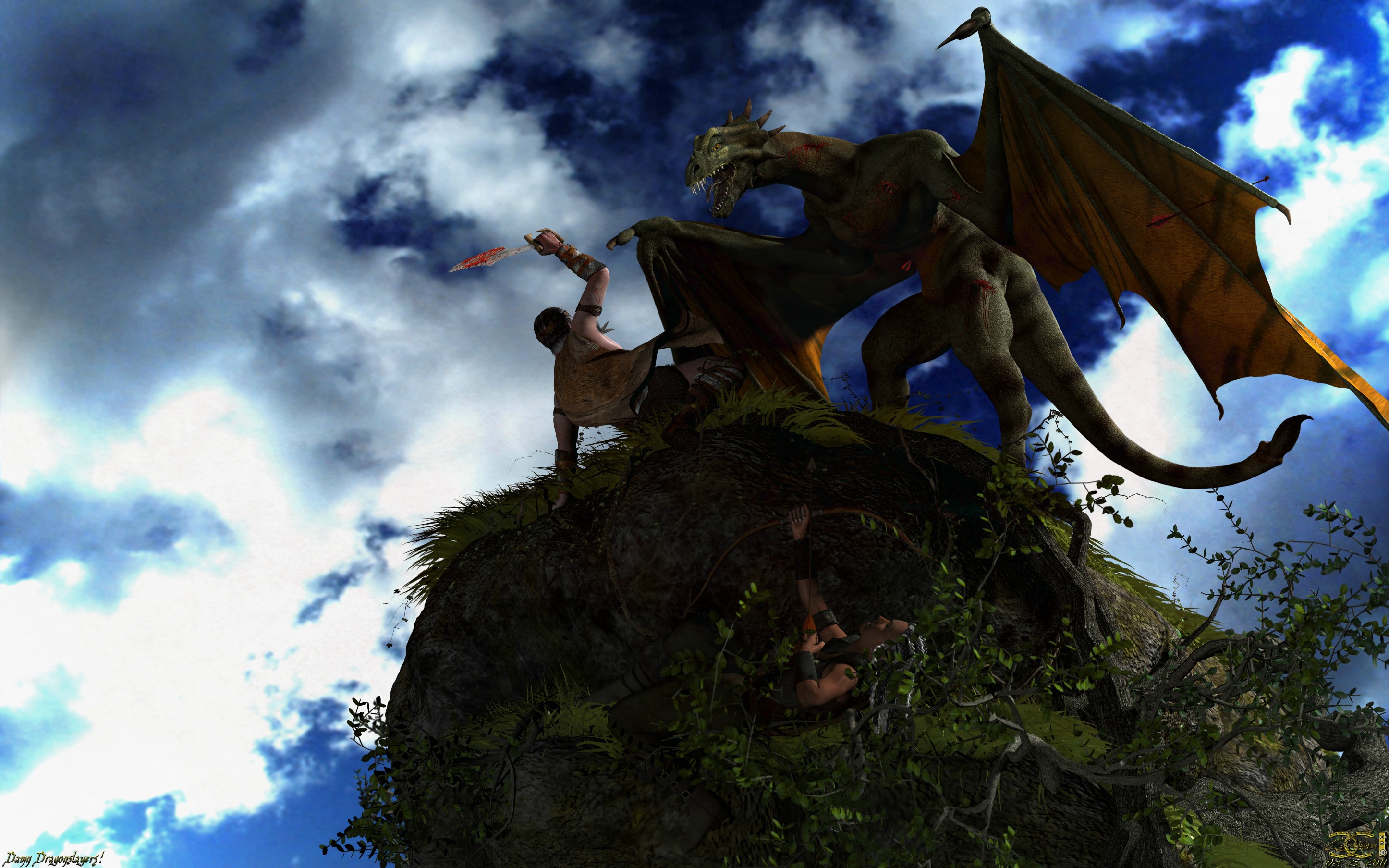 Free download wallpaper Fantasy, Dragon, Battle on your PC desktop