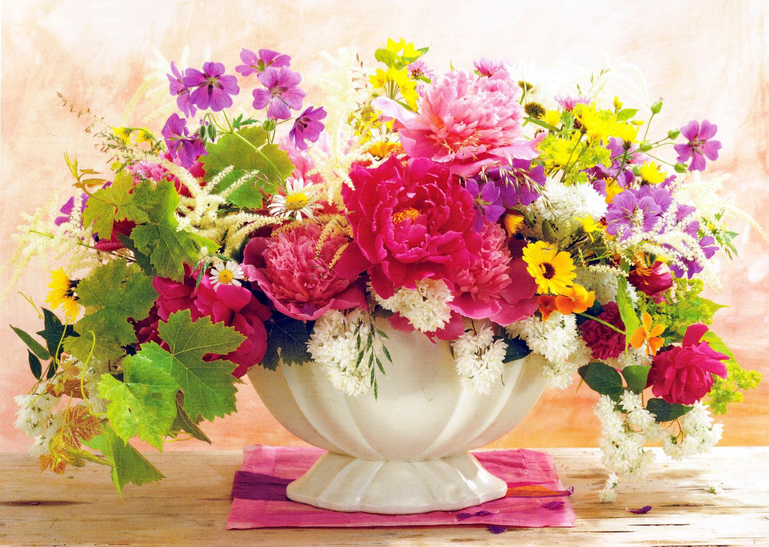 Free download wallpaper Flower, Vase, Colorful, Man Made, Pink Flower on your PC desktop