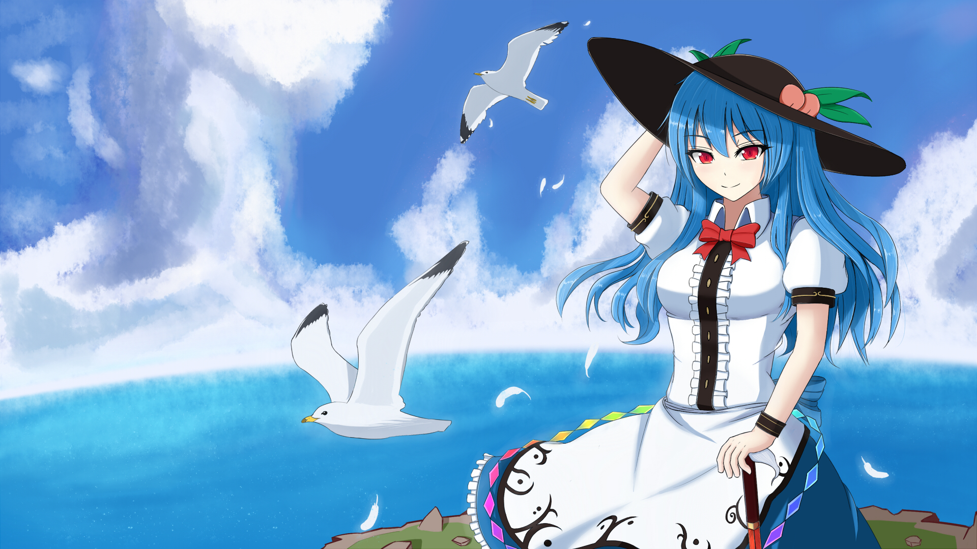 Free download wallpaper Anime, Touhou, Tenshi Hinanawi on your PC desktop