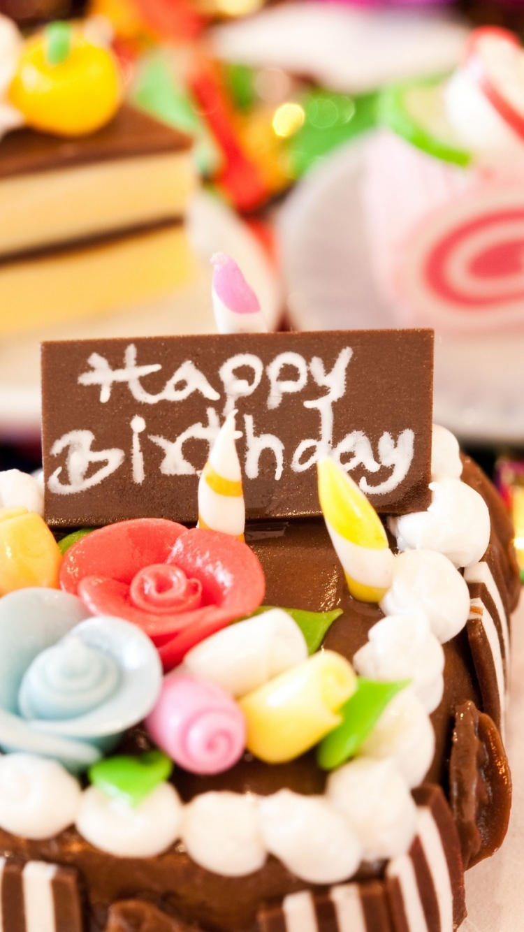Download mobile wallpaper Dessert, Holiday, Colorful, Sweets, Sugar, Birthday, Happy Birthday for free.