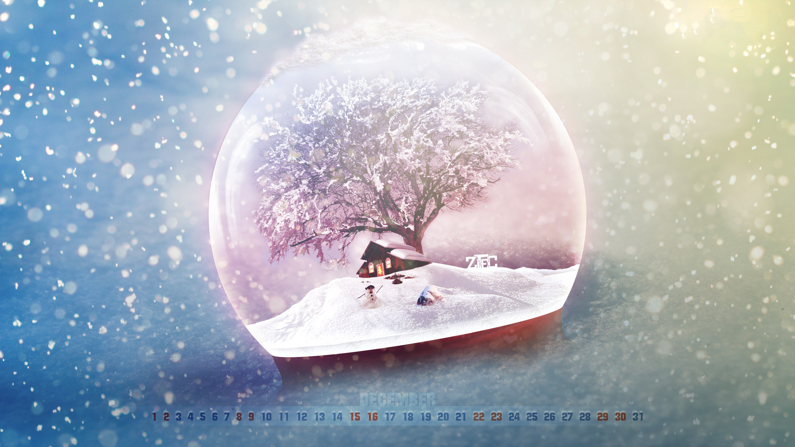 558768 скачать картинку разное, календарь, снежный шар - обои и заставки бесплатно