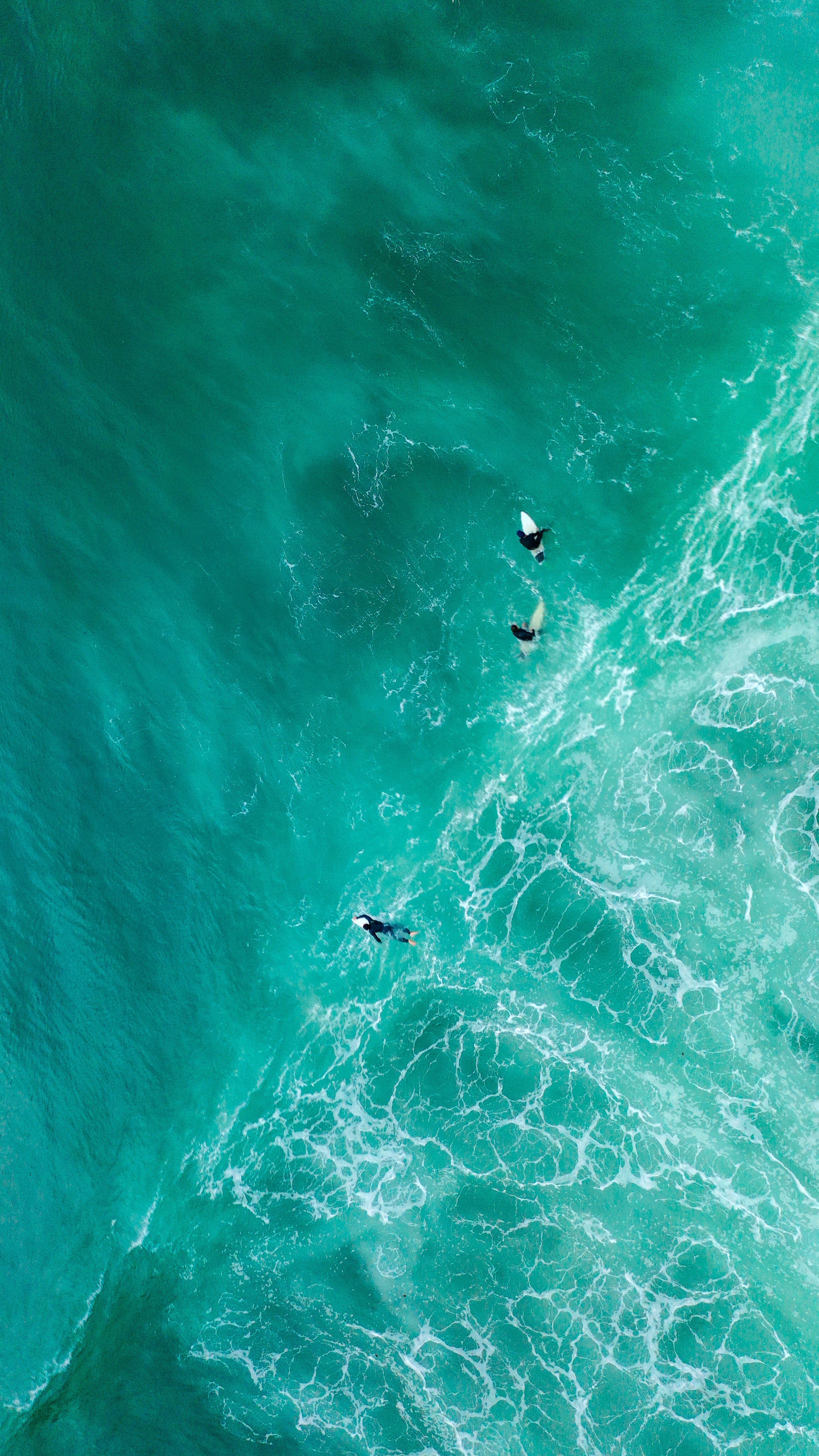 130408 descargar fondo de pantalla agua, mar, ondas, vista desde arriba, miscelánea, misceláneo, surfistas: protectores de pantalla e imágenes gratis