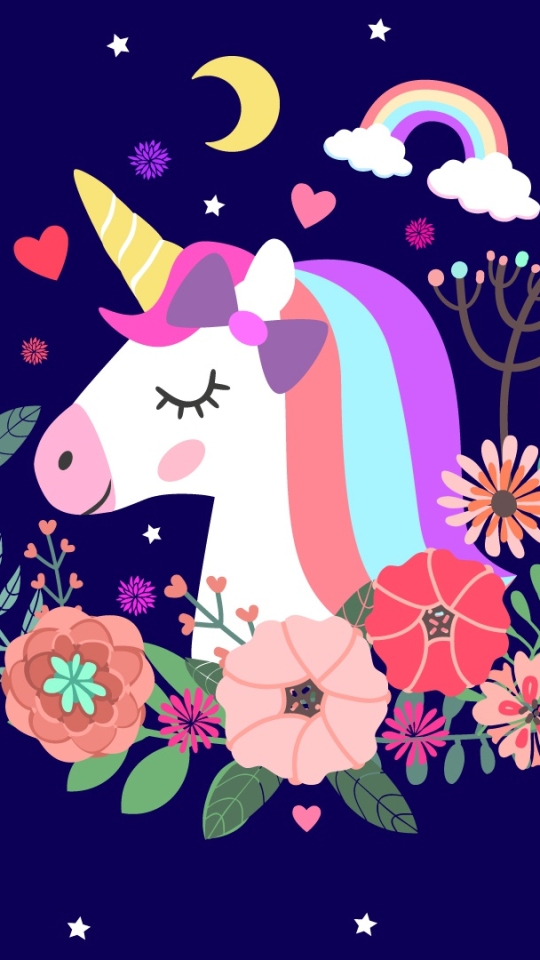 Download mobile wallpaper Fantasy, Flower, Unicorn, Fantasy Animals for free.