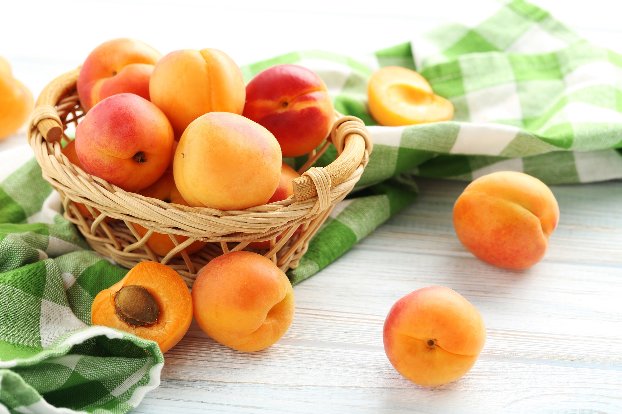 Download mobile wallpaper Food, Still Life, Fruit, Basket, Apricot for free.