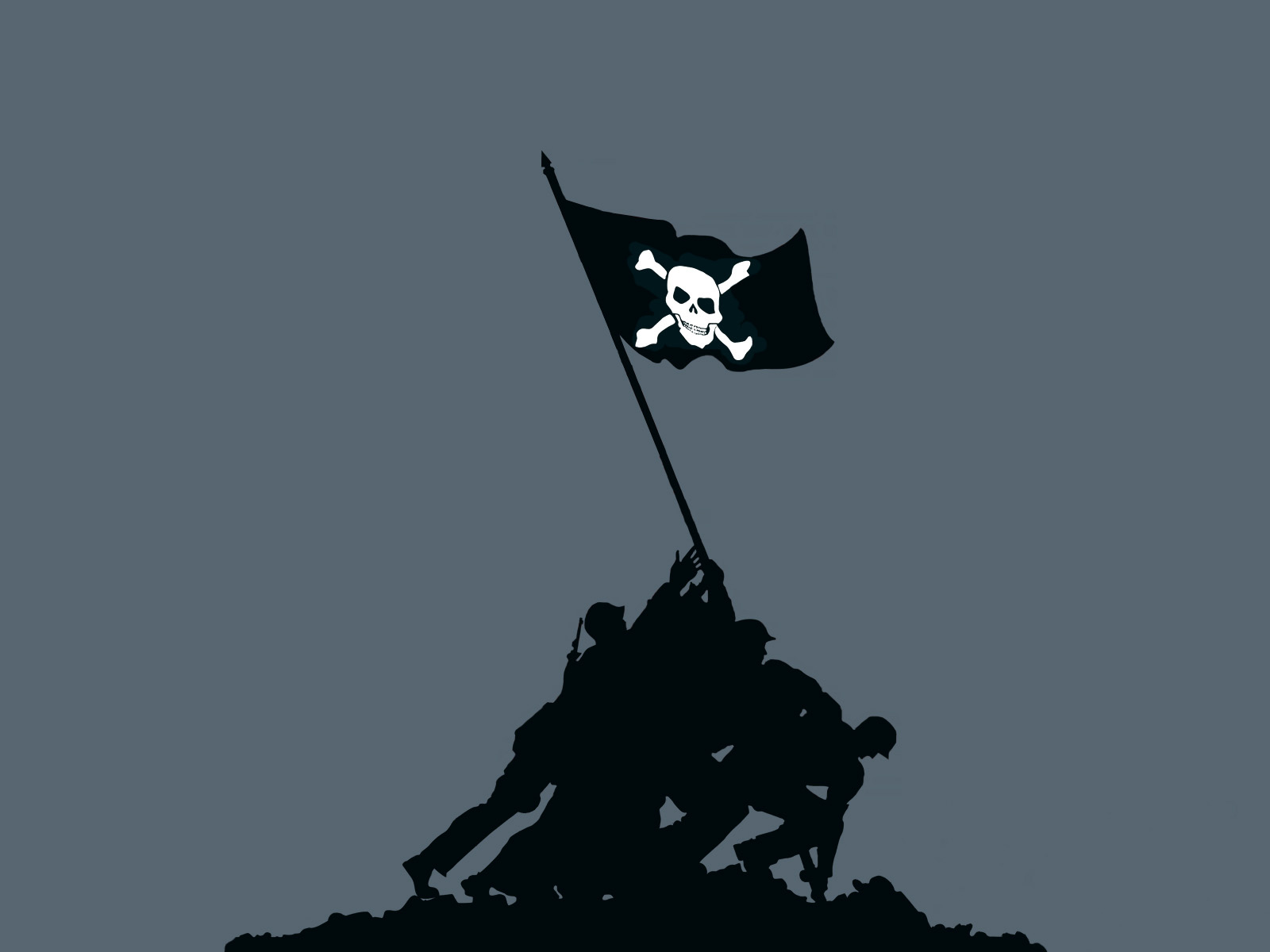 1076003 скачать обои хакер, технологии, пиратский флаг - заставки и картинки бесплатно