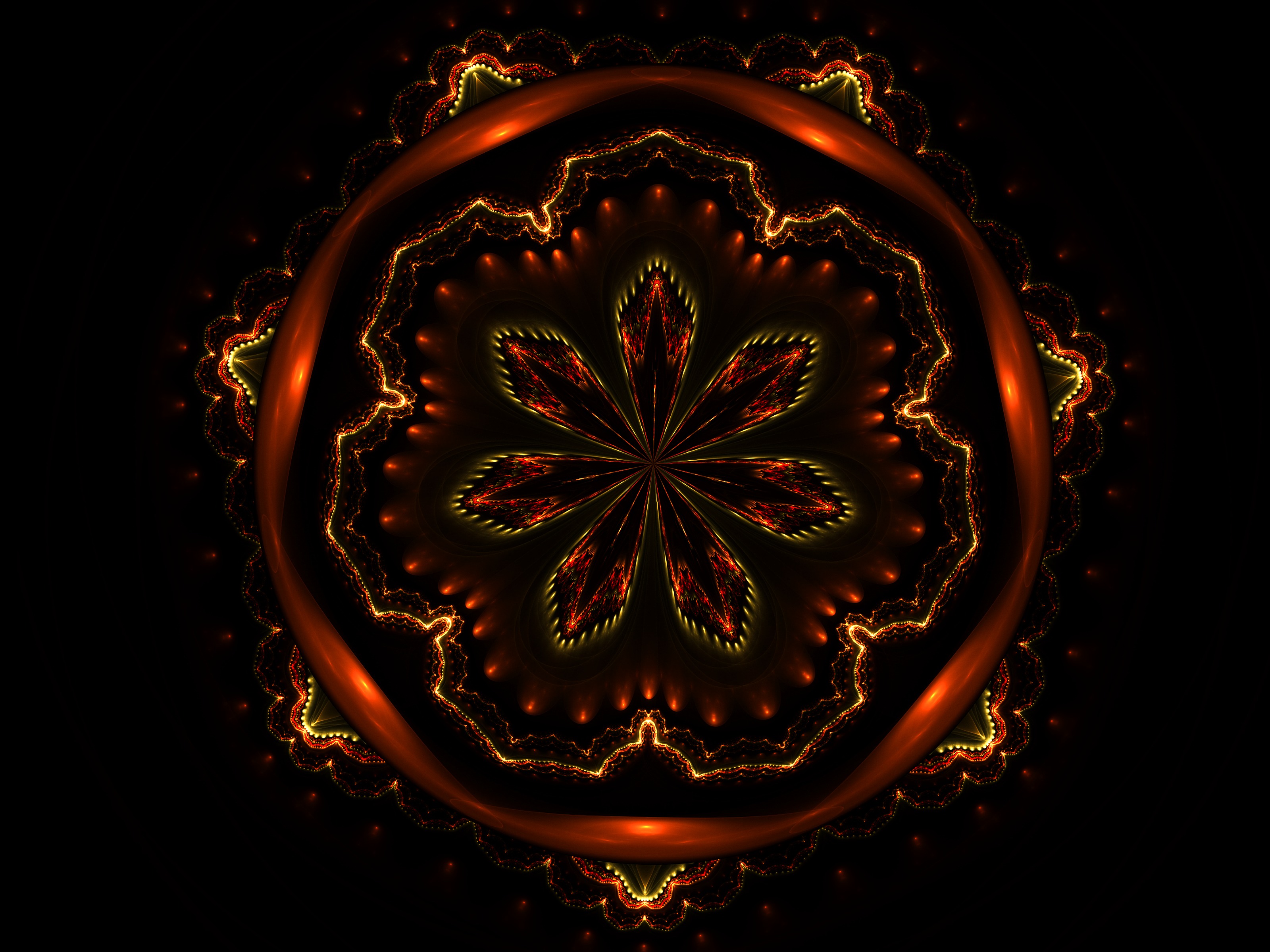 fractal, pattern, abstract, dark 5K