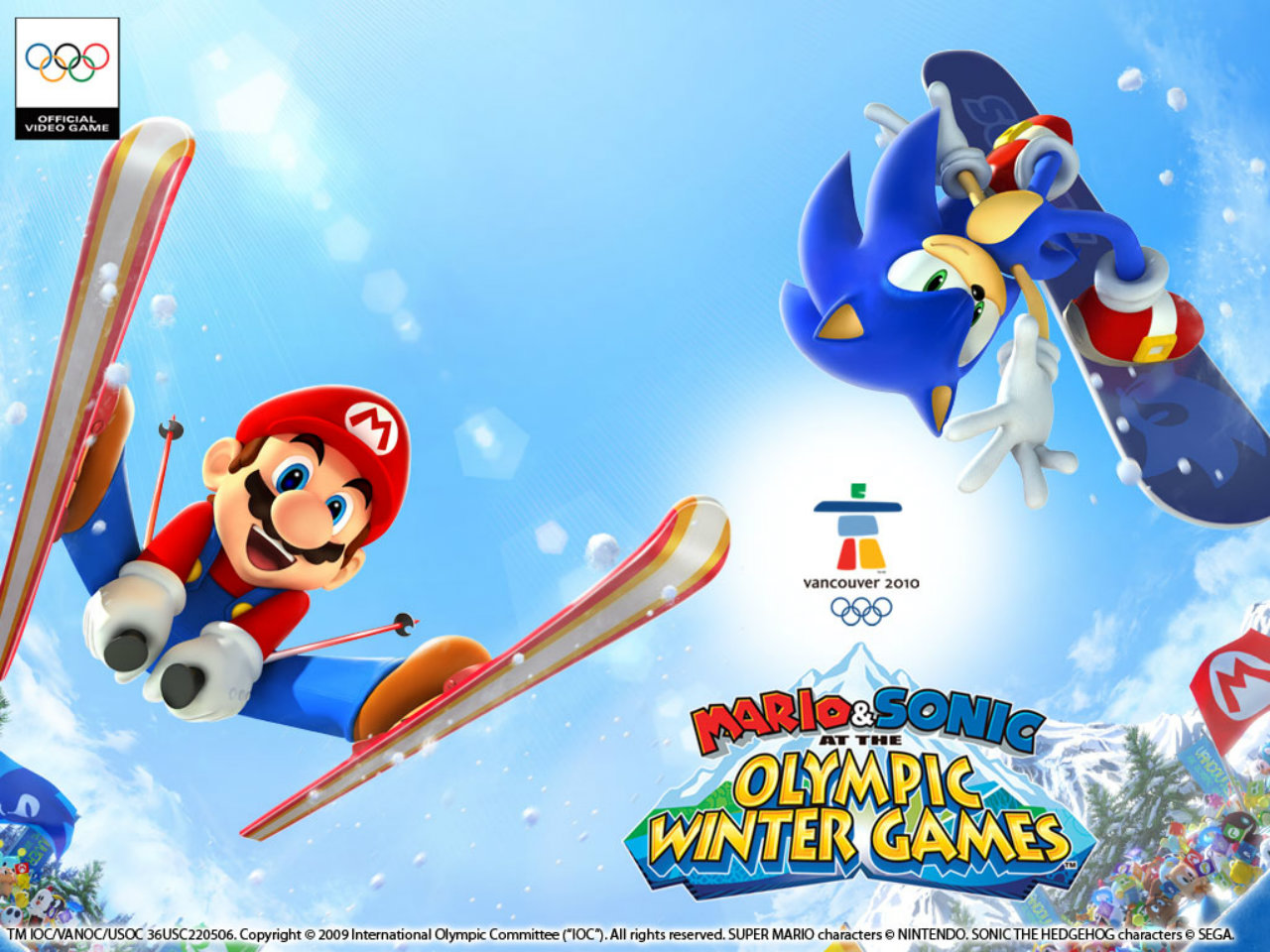 Скачать картинку Видеоигры, Марио И Соник На Зимних Олимпийских Играх в телефон бесплатно.