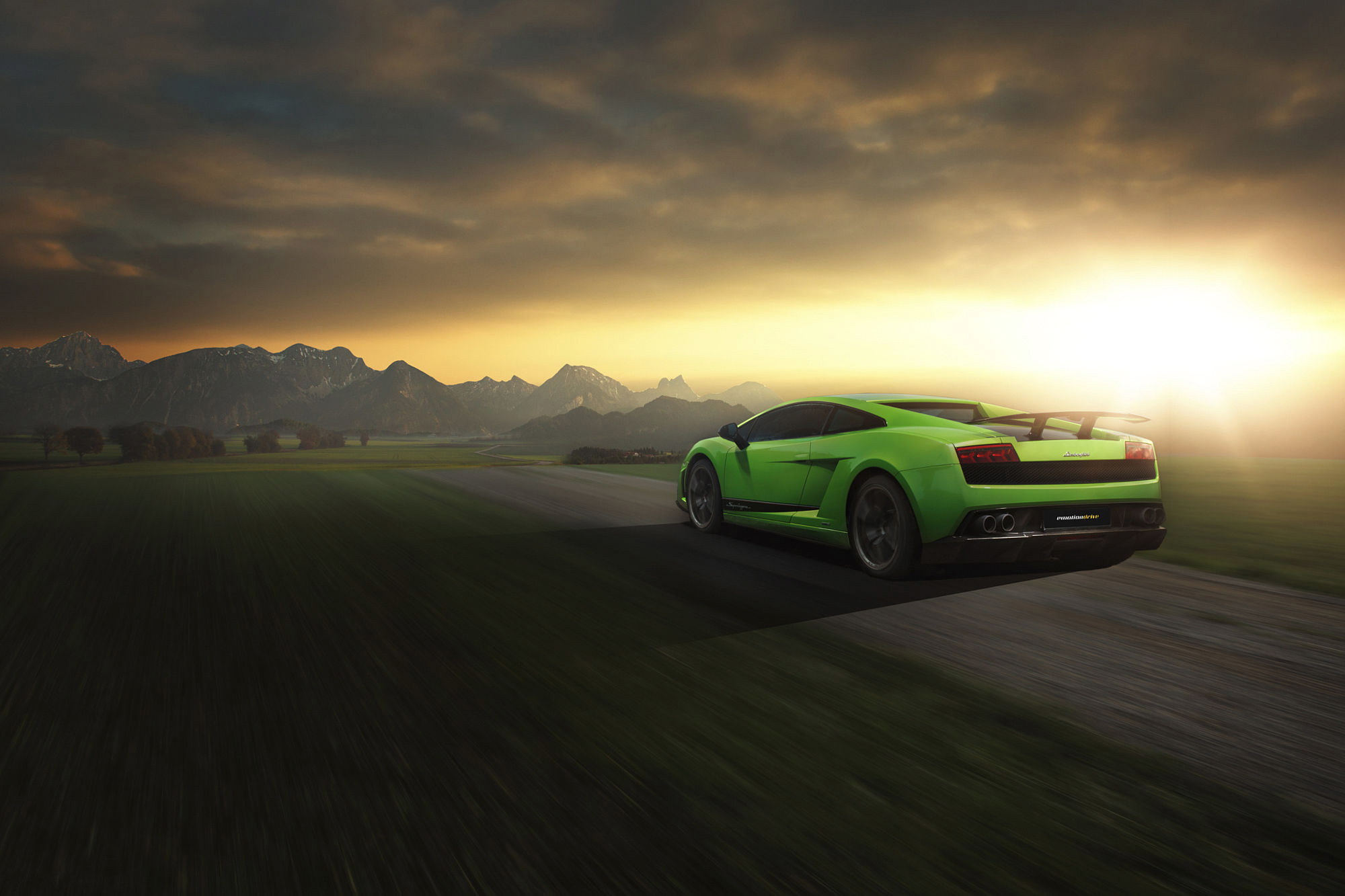 Téléchargez gratuitement l'image Lamborghini, Voiture, Supercar, Véhicules, Lamborghini Gallardo Superleggera, Voiture Verte sur le bureau de votre PC